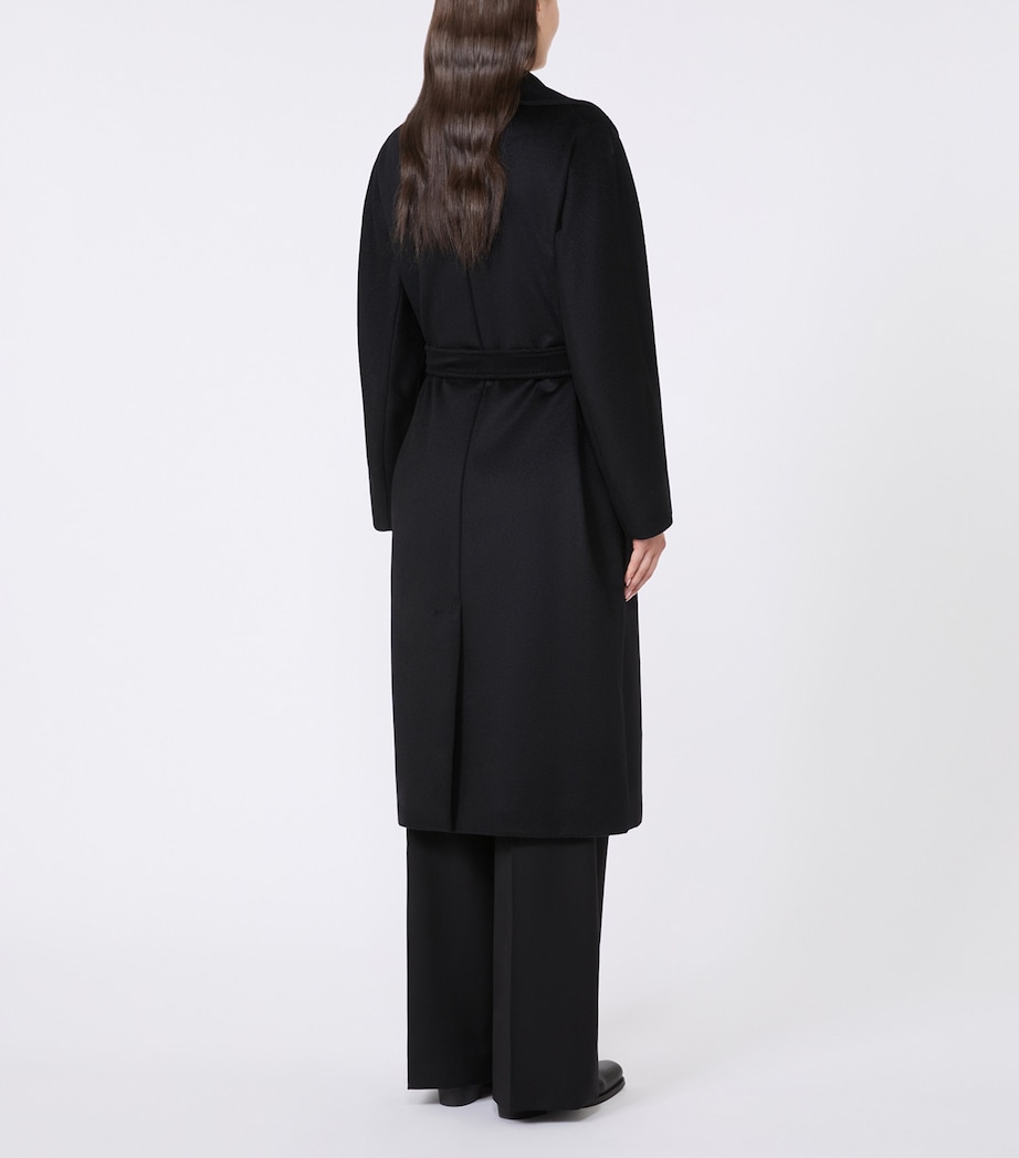 Weekend Max Mara Womens Virgin Wool Belted Coat Black Image 4