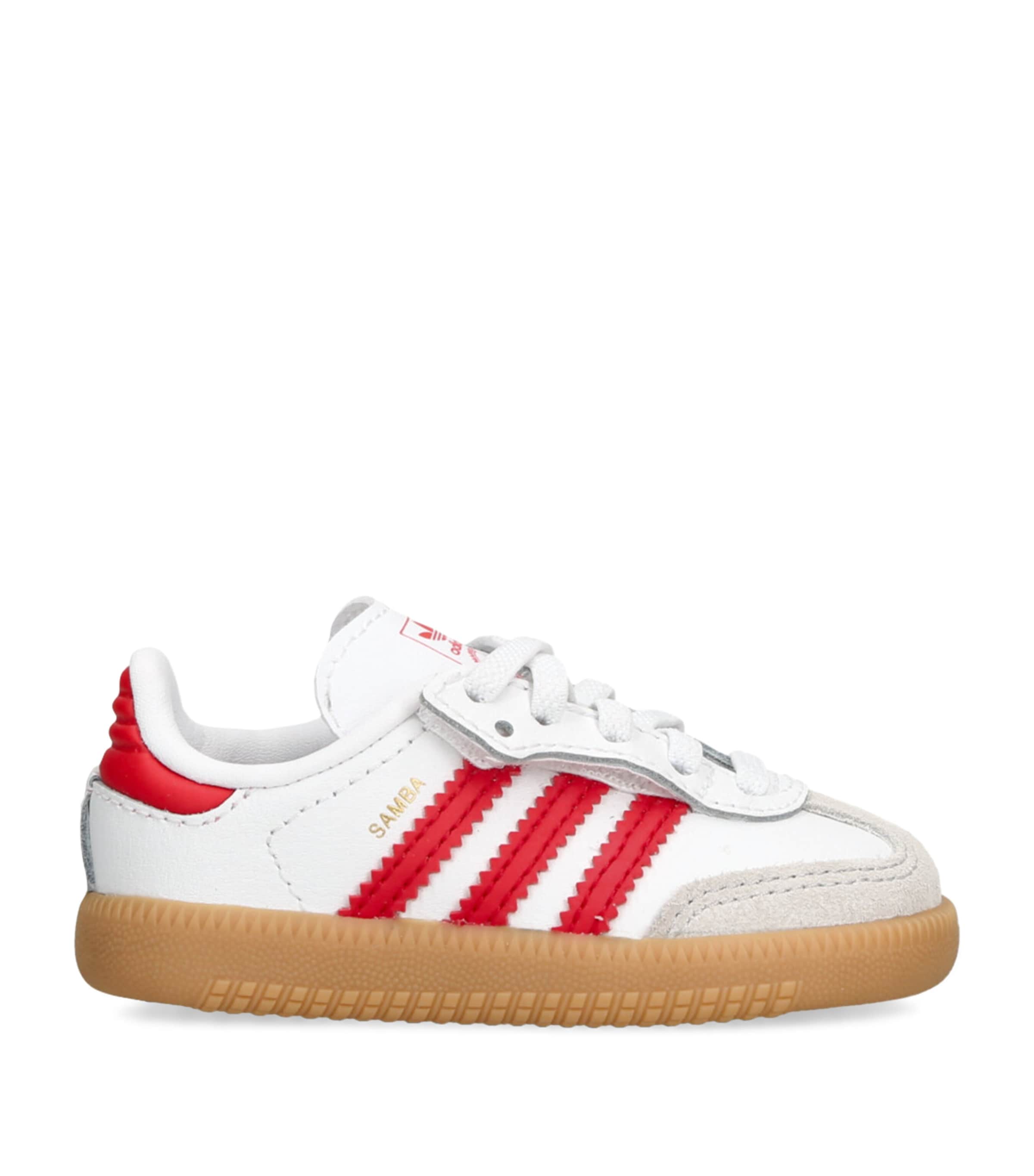 Adidas Originals White/red Kids' Samba Og Leather Trainers Eur 26.5 /9 Uk In White