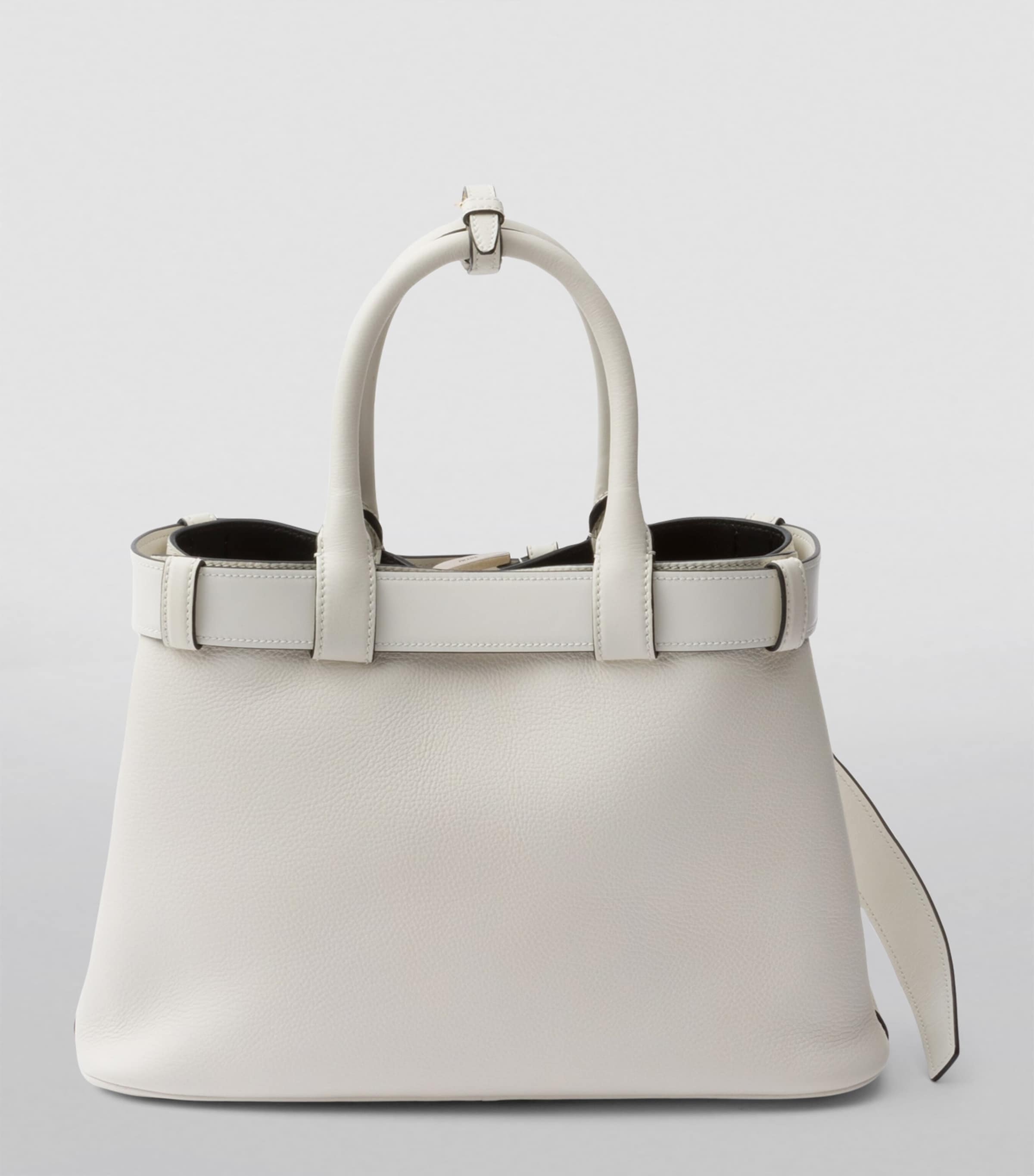 Medium Leather Buckle Tote Bag F0G3Z Image 3