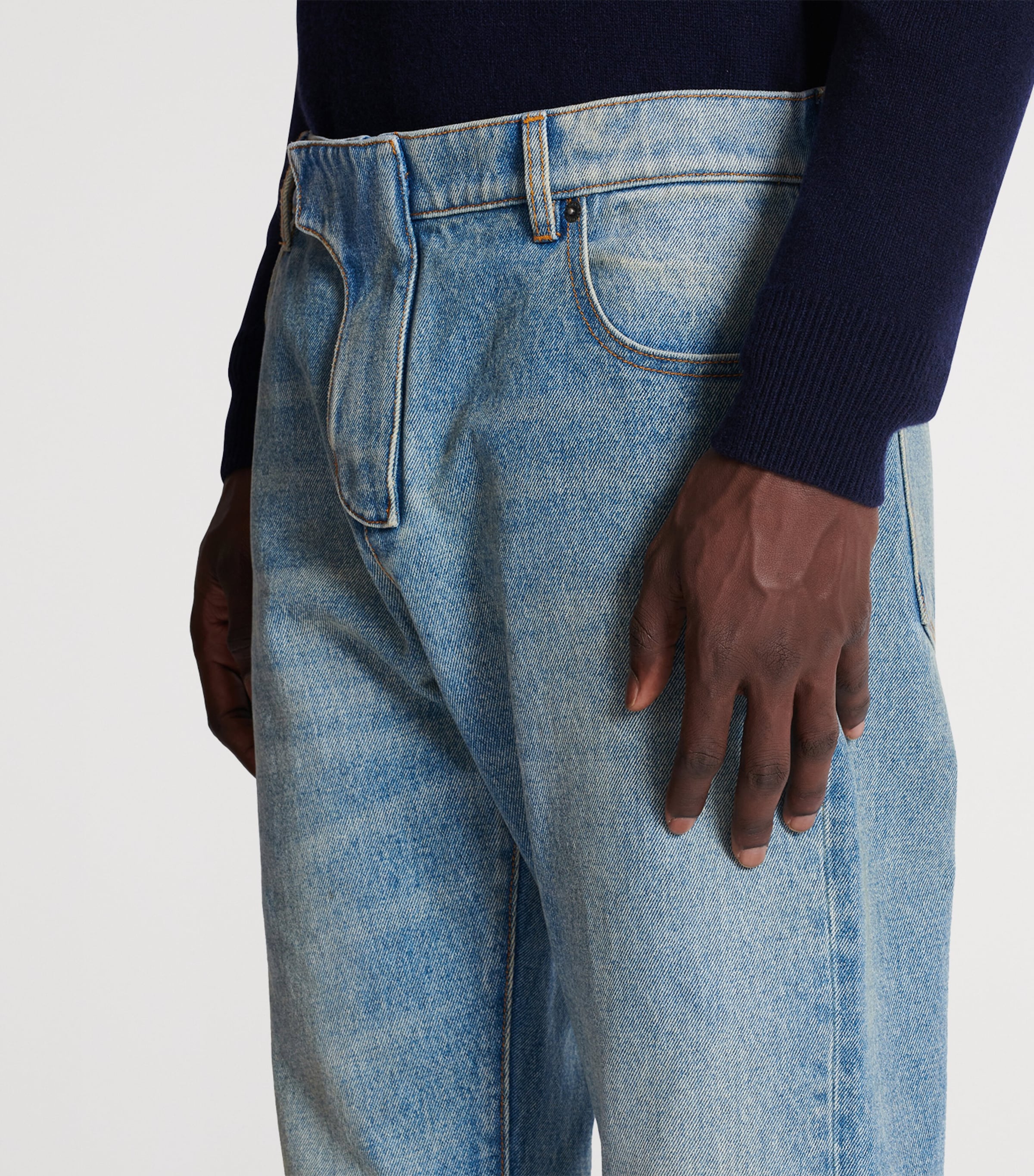 Faded Straight Jeans 6AW BLEU JEAN Image 3