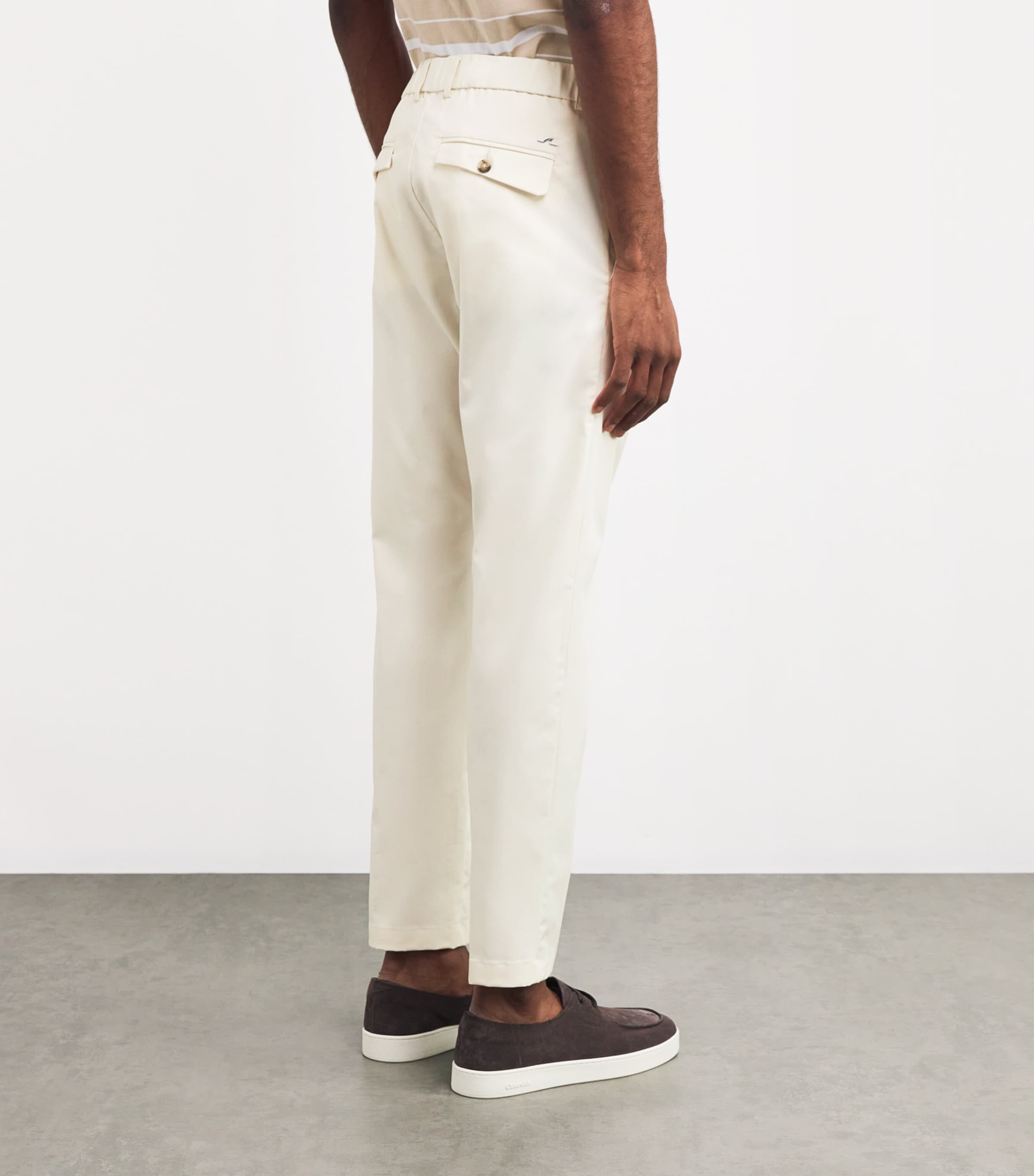 Stretch Slim-Fit Chinos with Shark Charm 782BUTTER Image 4