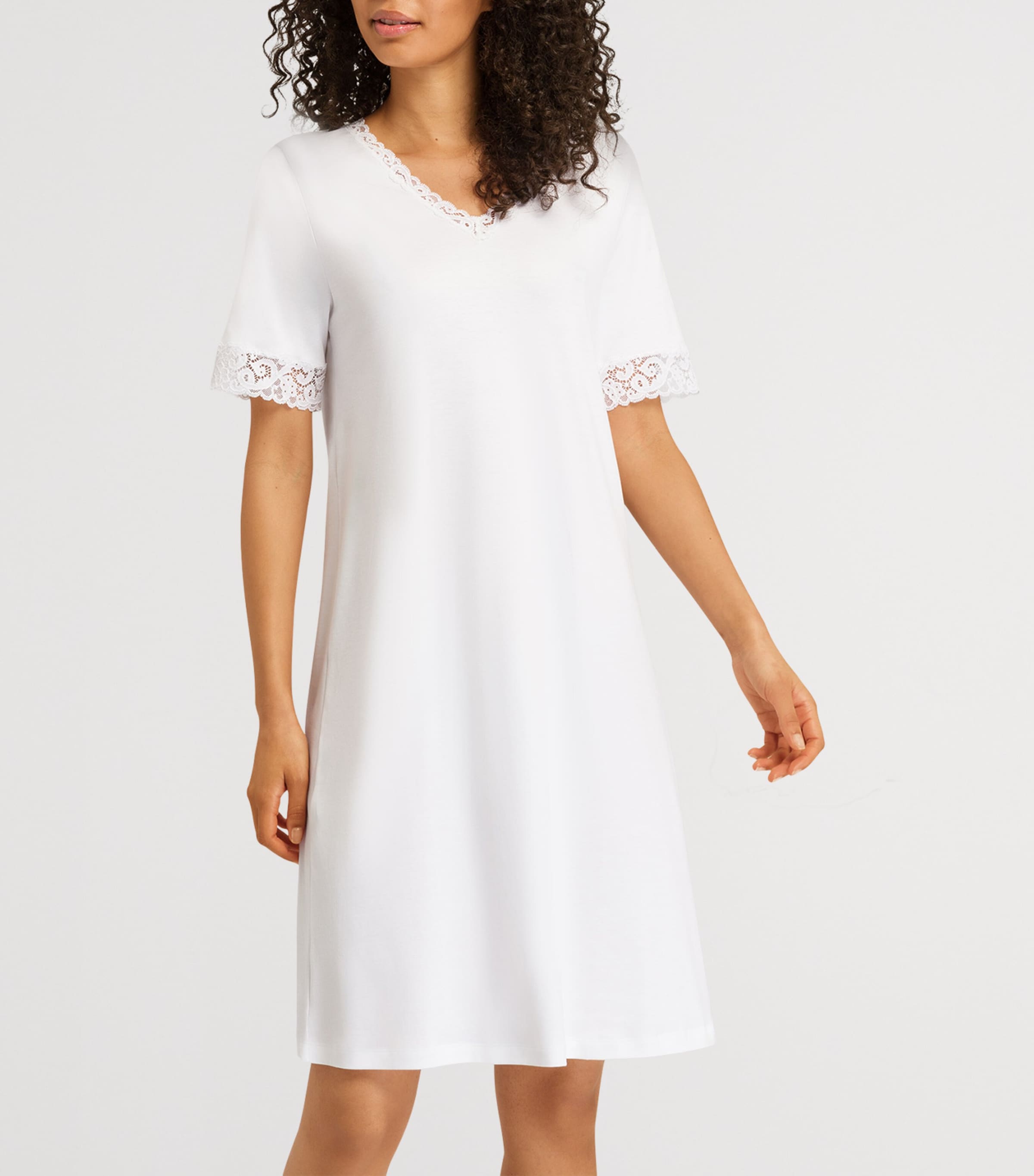 Cotton Lace-Trim Moments Nightdress 0101 Image 2