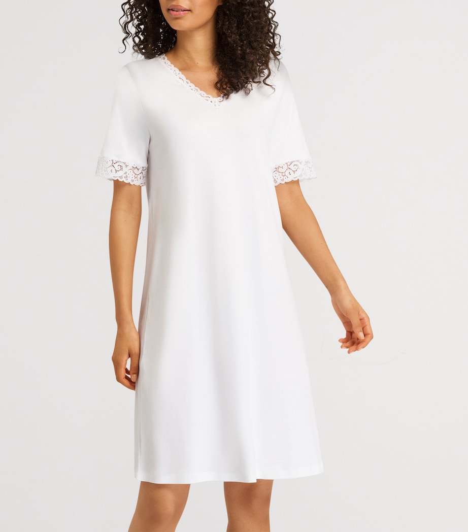 Cotton Lace-Trim Moments Nightdress 0101 Image 2