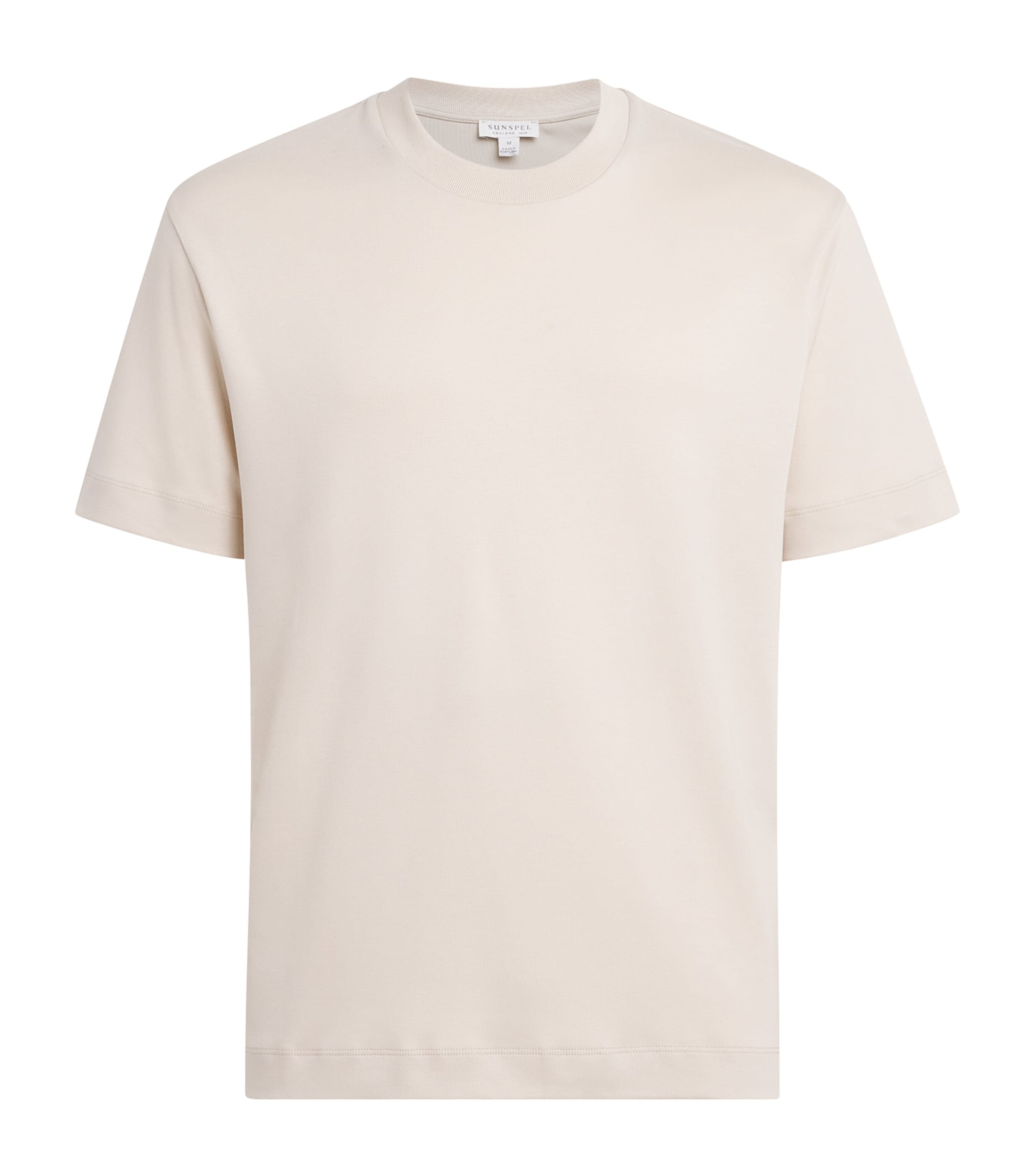 Sunspel Mens Supima Cotton Heavyweight T-Shirt Swansdown Image 1