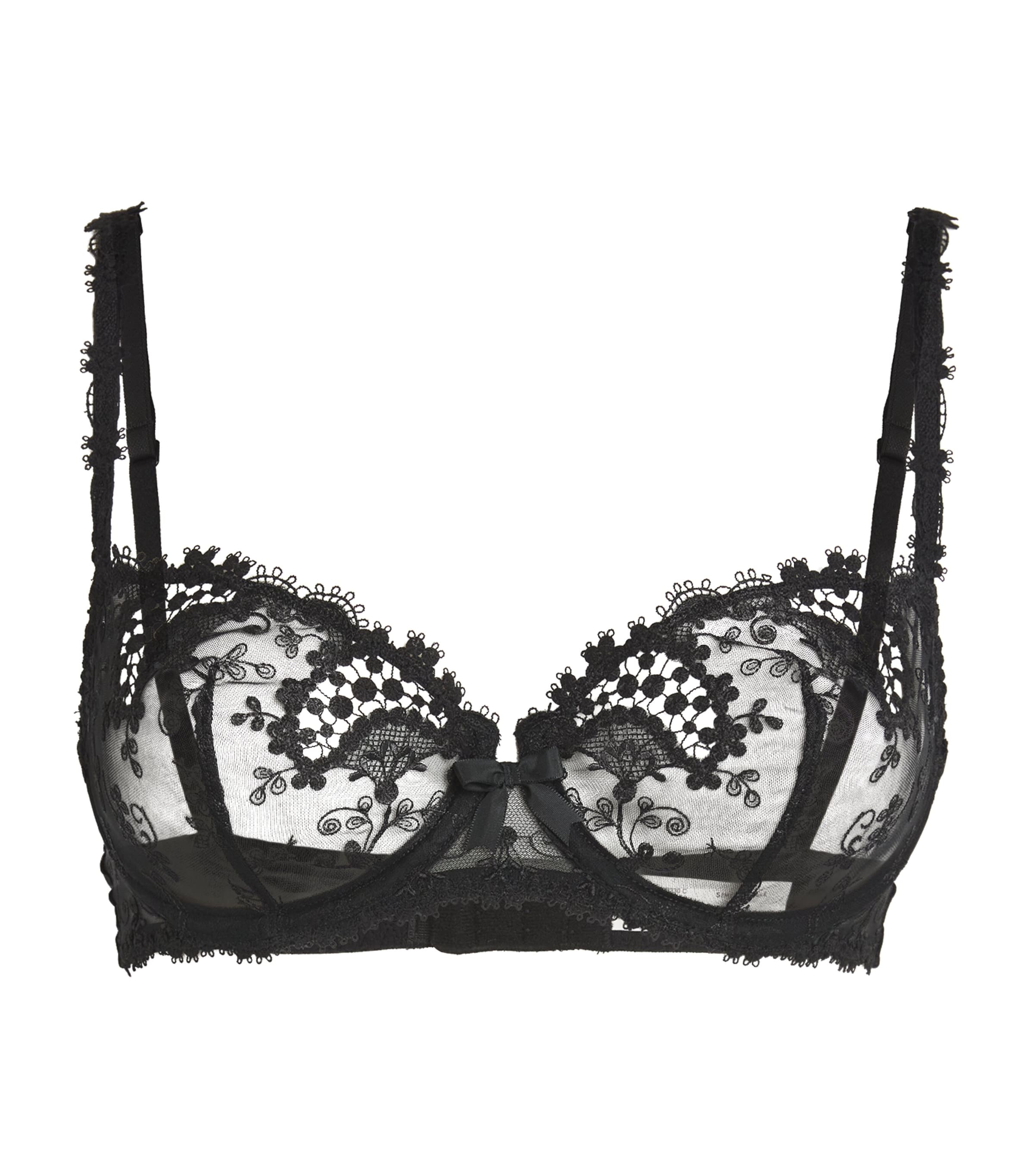 Simone Perele Lace Wish Half-cup Bra In Black