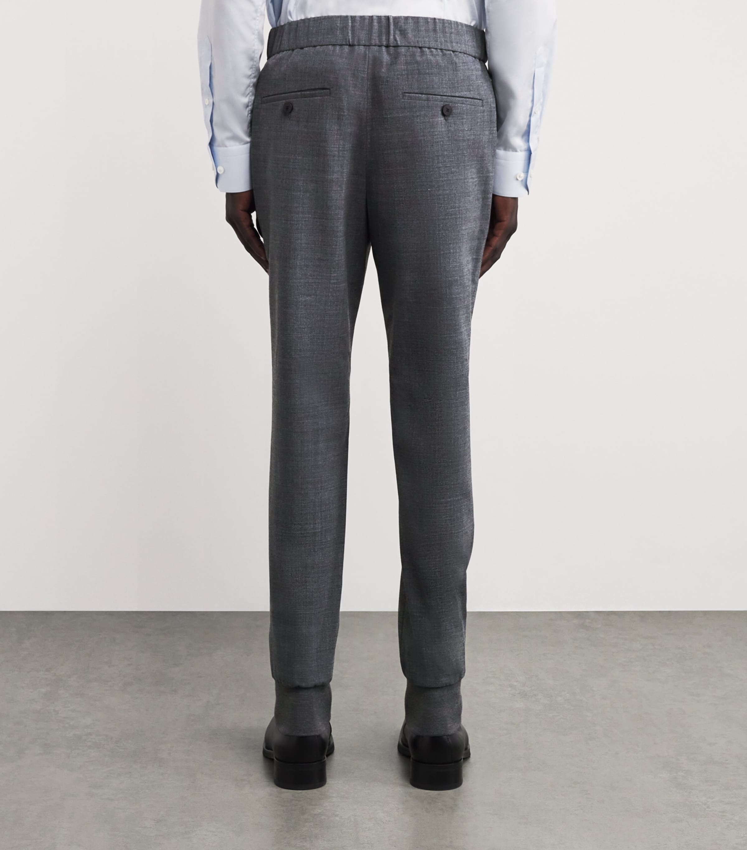 Wooyoungmi Mens Cuffed Trousers Grey Image 4