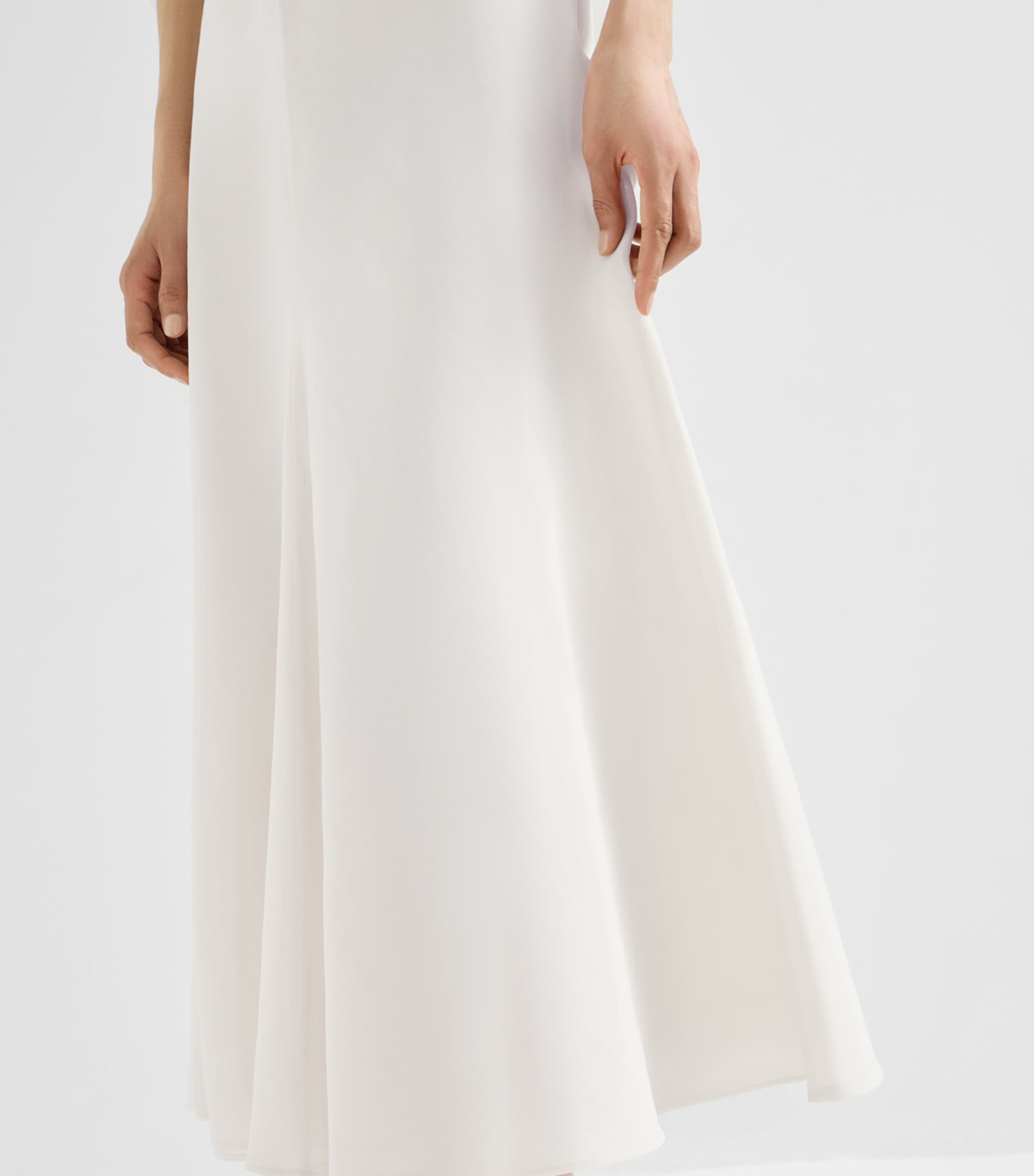Brunello Cucinelli Womens Cotton Organza Midi Skirt Image 5