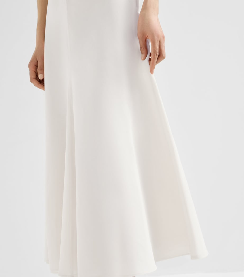 Brunello Cucinelli Womens Cotton Organza Midi Skirt Image 5