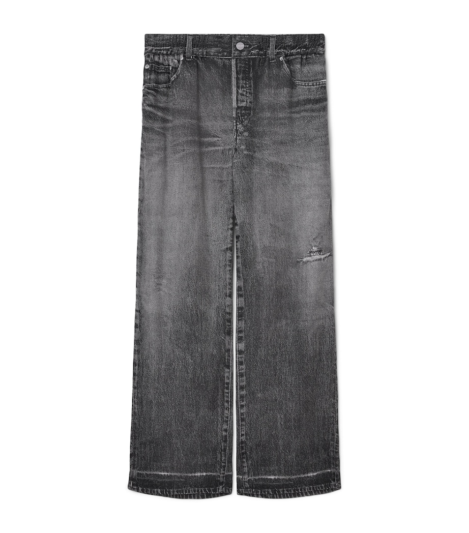 Tyler Illusion Print Wide-Leg Trousers ILLUSION BLACK Image 1