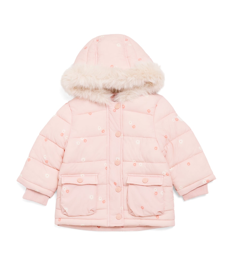 Floral Print Padded Puffer Jacket (6 Months - 3 Years) PINK FLORAL Image 1