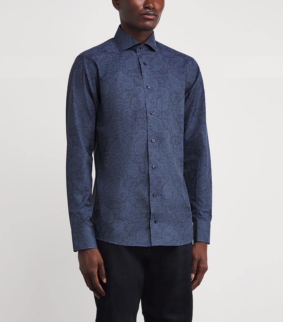 Paisley Print Shirt DARK BLUE Image 3