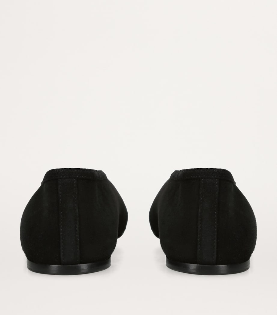 Suede Luna Ballet Flats BLACK Image 2