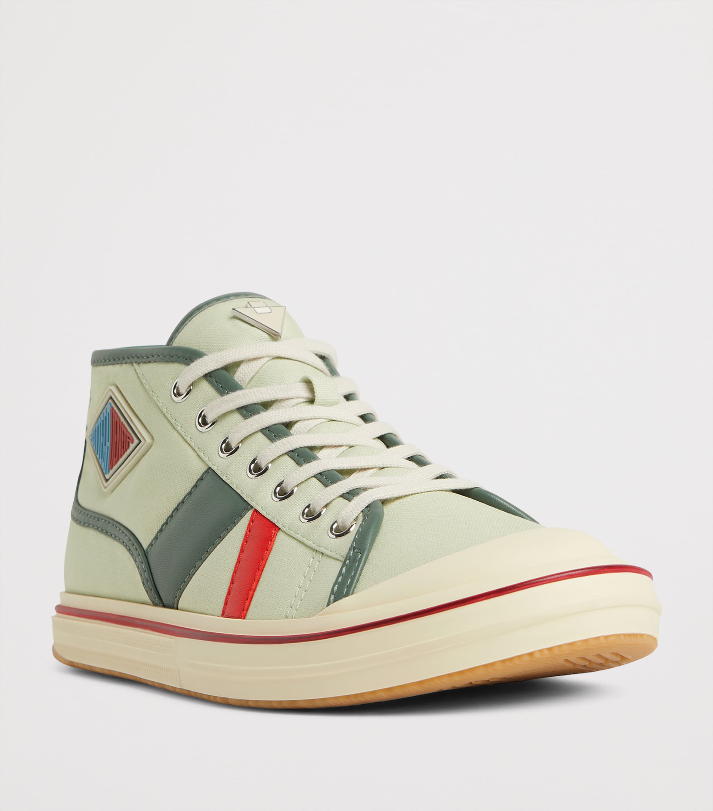 Canvas Leather-Trim Eliot Sneakers 3030 Image 6