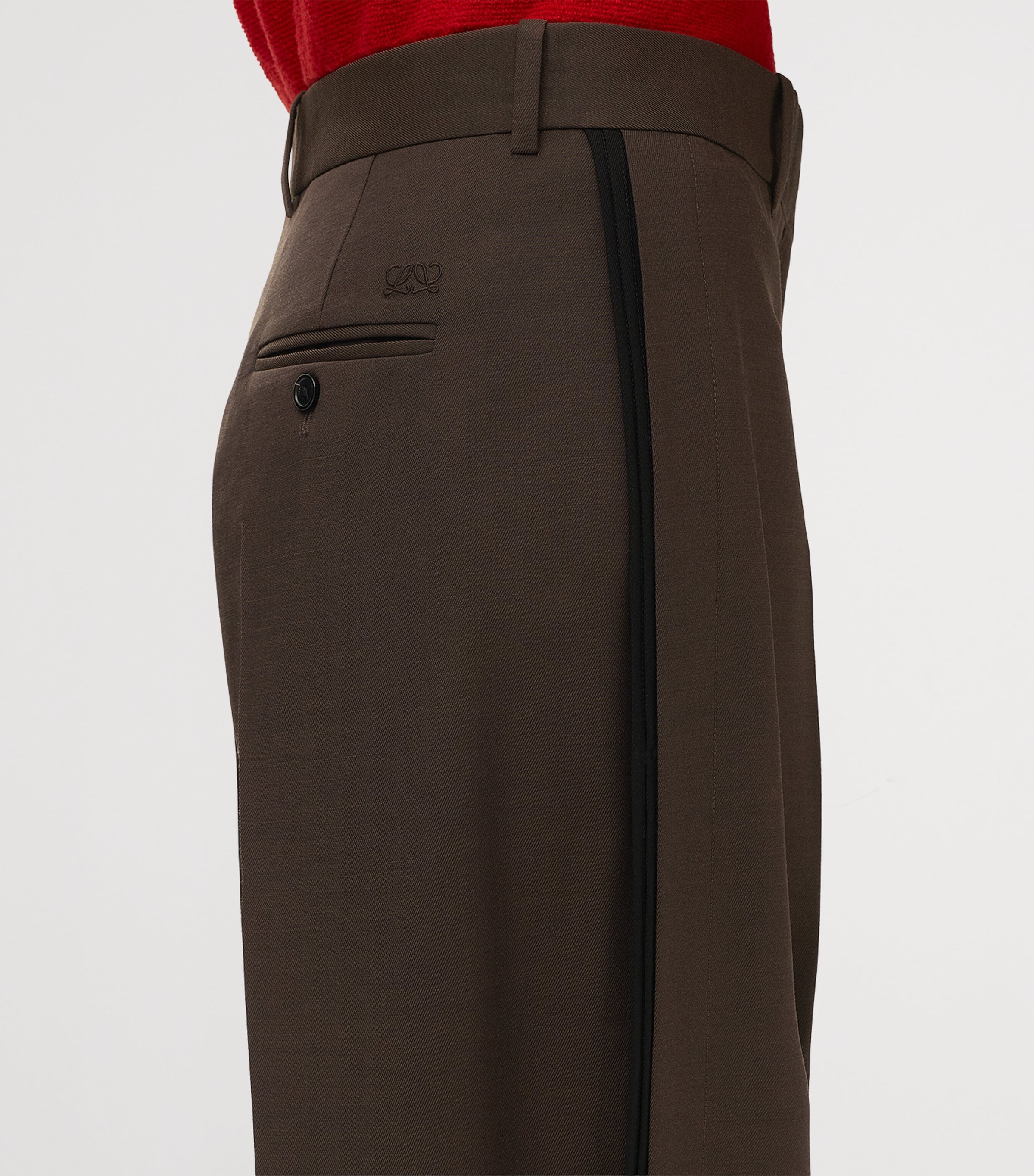 LOEWE Womens Tailored Trousers Brown Image 5