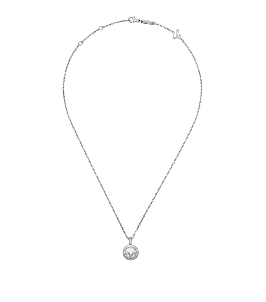 White Gold and Diamond Happy Diamonds Icons Pendant Necklace 18K WHITE GOLD Image 4