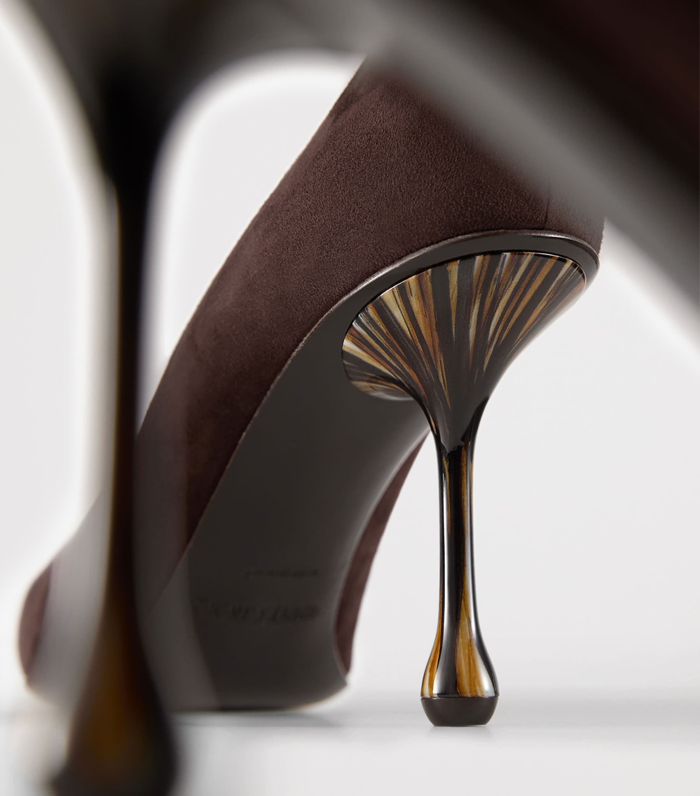 Ixia 80 Suede Pumps CHOCOLATE Image 3