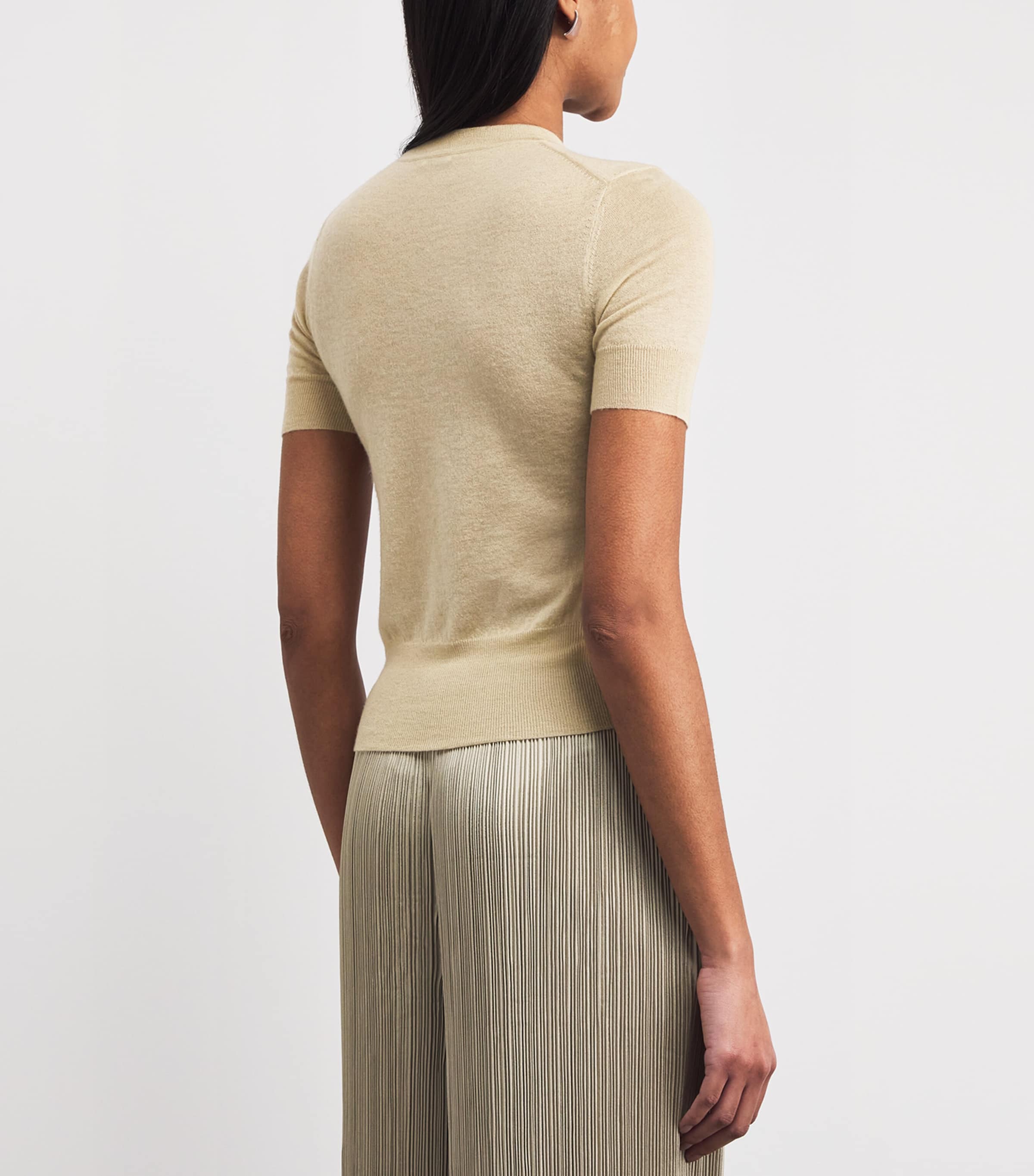 Joseph Womens Cashmere Cashair T-Shirt Powder Image 5