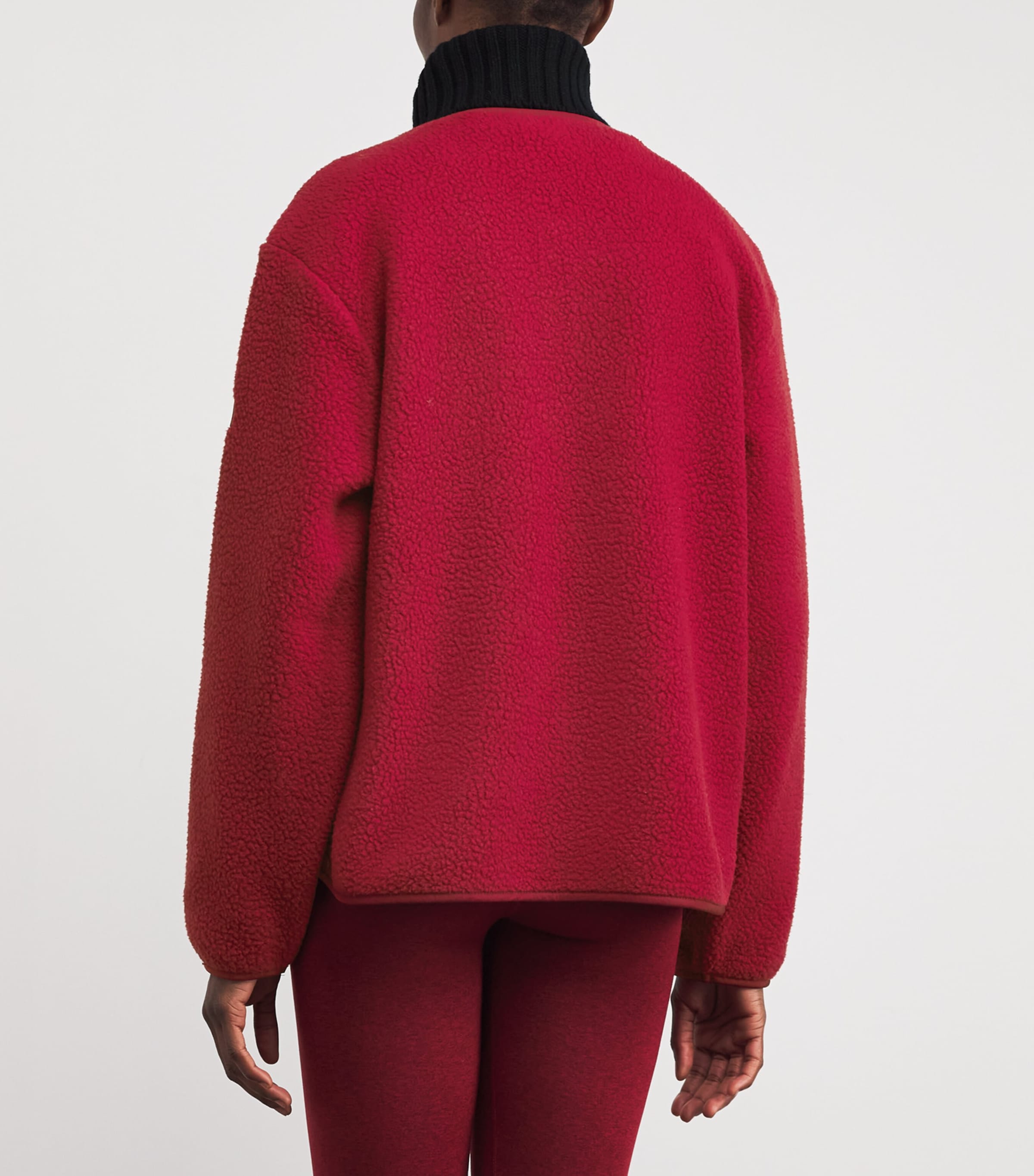 Marina Collarless Fleece RED DAHLIA Image 4