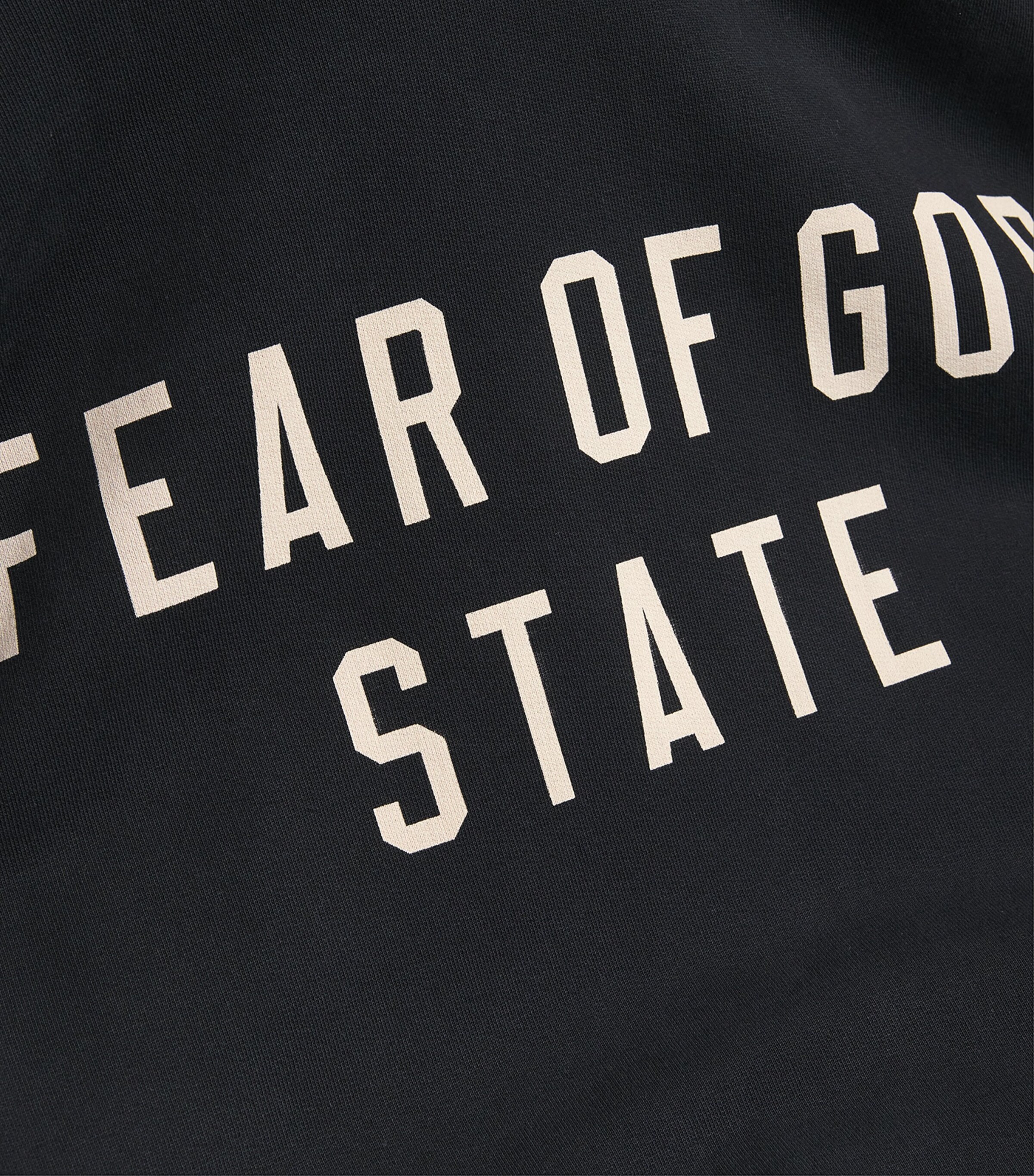 FEAR OF GOD ESSENTIALS Mens Cotton State Logo Hoodie Black Image 5