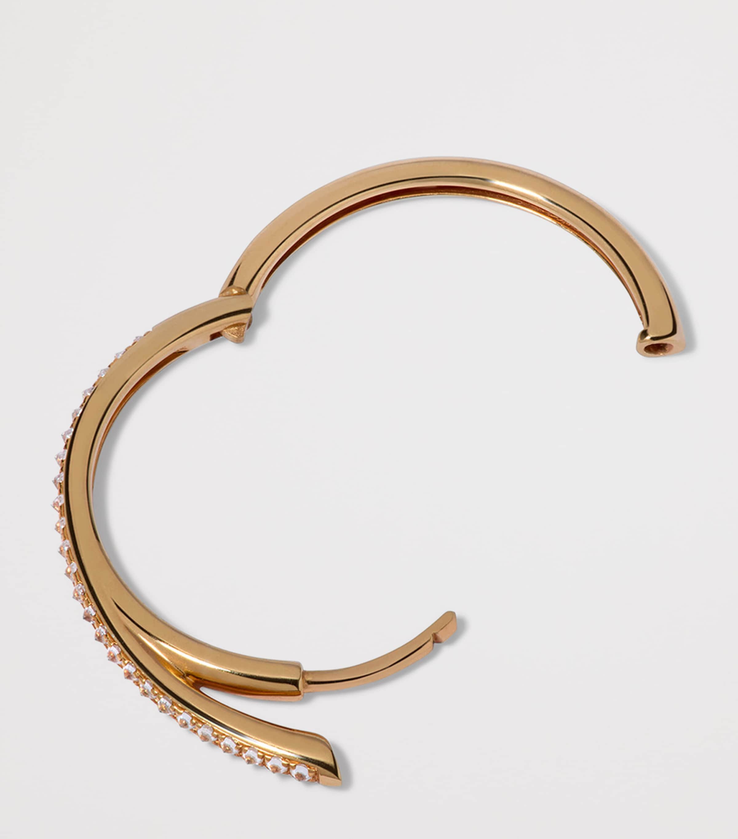 Annoushka Yellow Gold and Diamond Six Medium Hoop Earrings Image 2