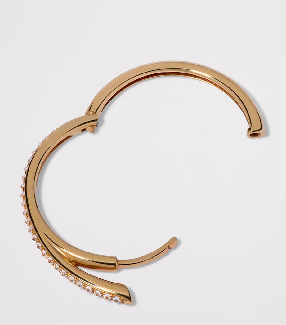 Annoushka Yellow Gold and Diamond Six Medium Hoop Earrings Image 2