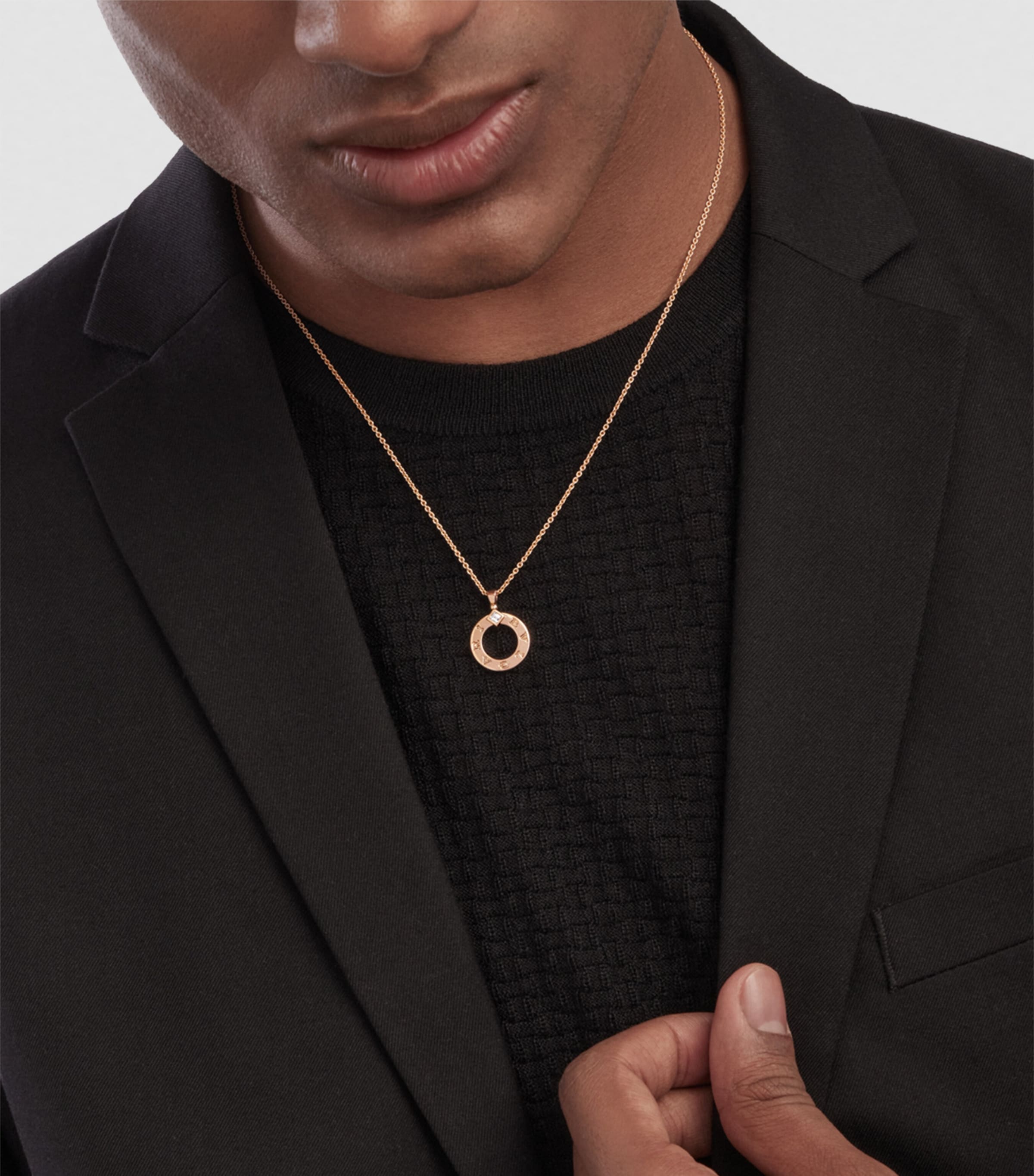 Rose Gold and Diamond BVLGARI BVLGARI Necklace ROSE GOLD Image 6