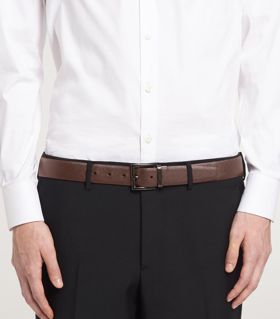 Saffiano Leather Reversible Belt F00XF Image 3