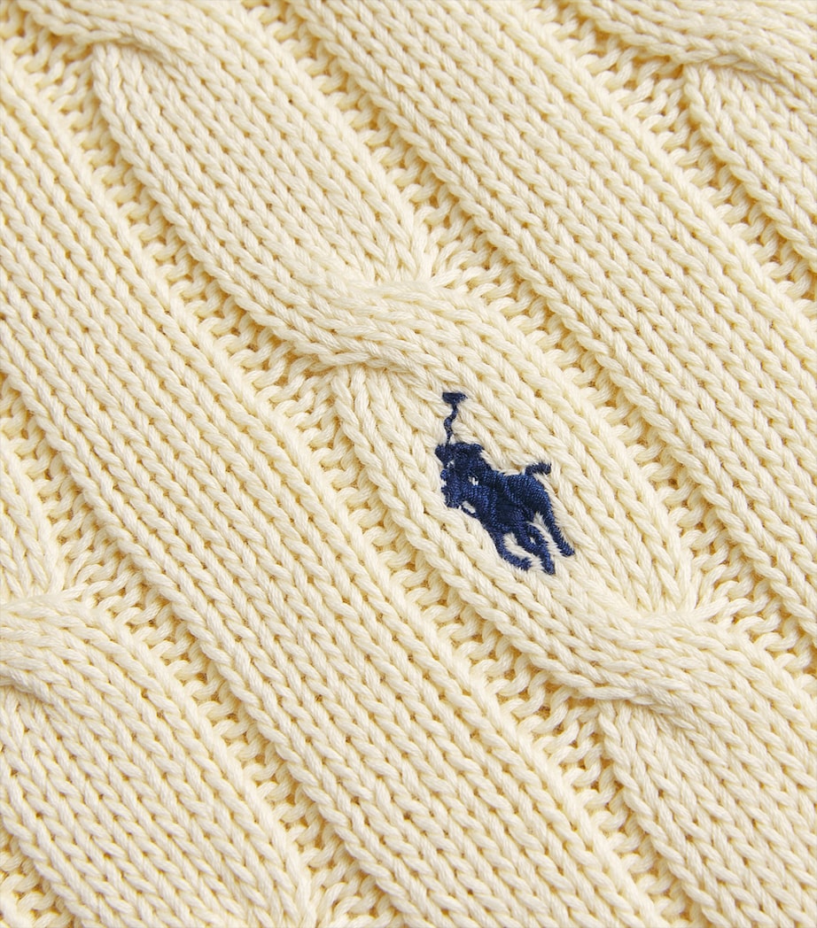 Cotton Cable-Knit Julianna Sweater CREAM Image 5