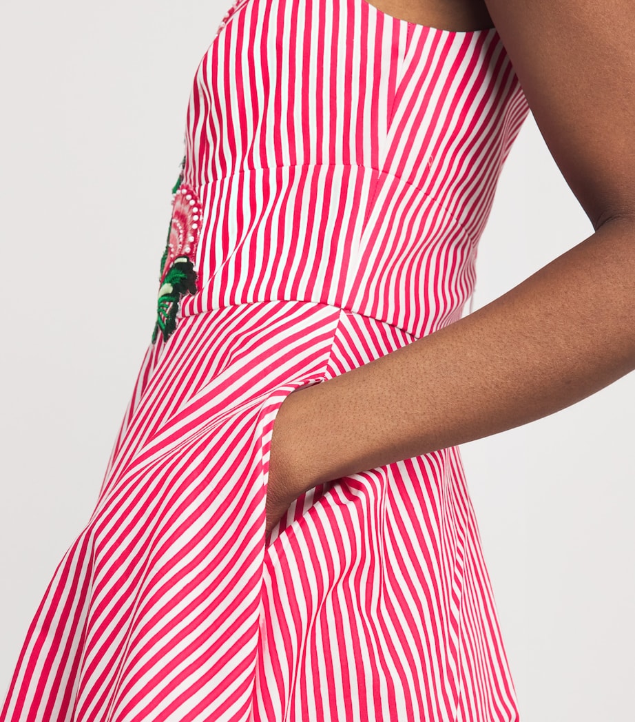 Saloni Womens Stripe Jana B Midi Dress Crs Strpe Image 5