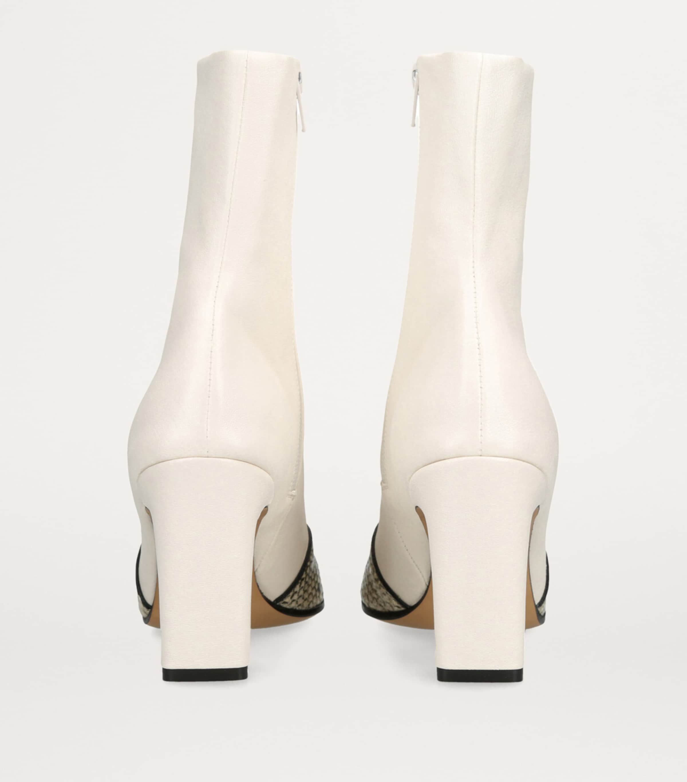 Khaite Leather Nevada Ankle Boots 85 White/comb Image 2