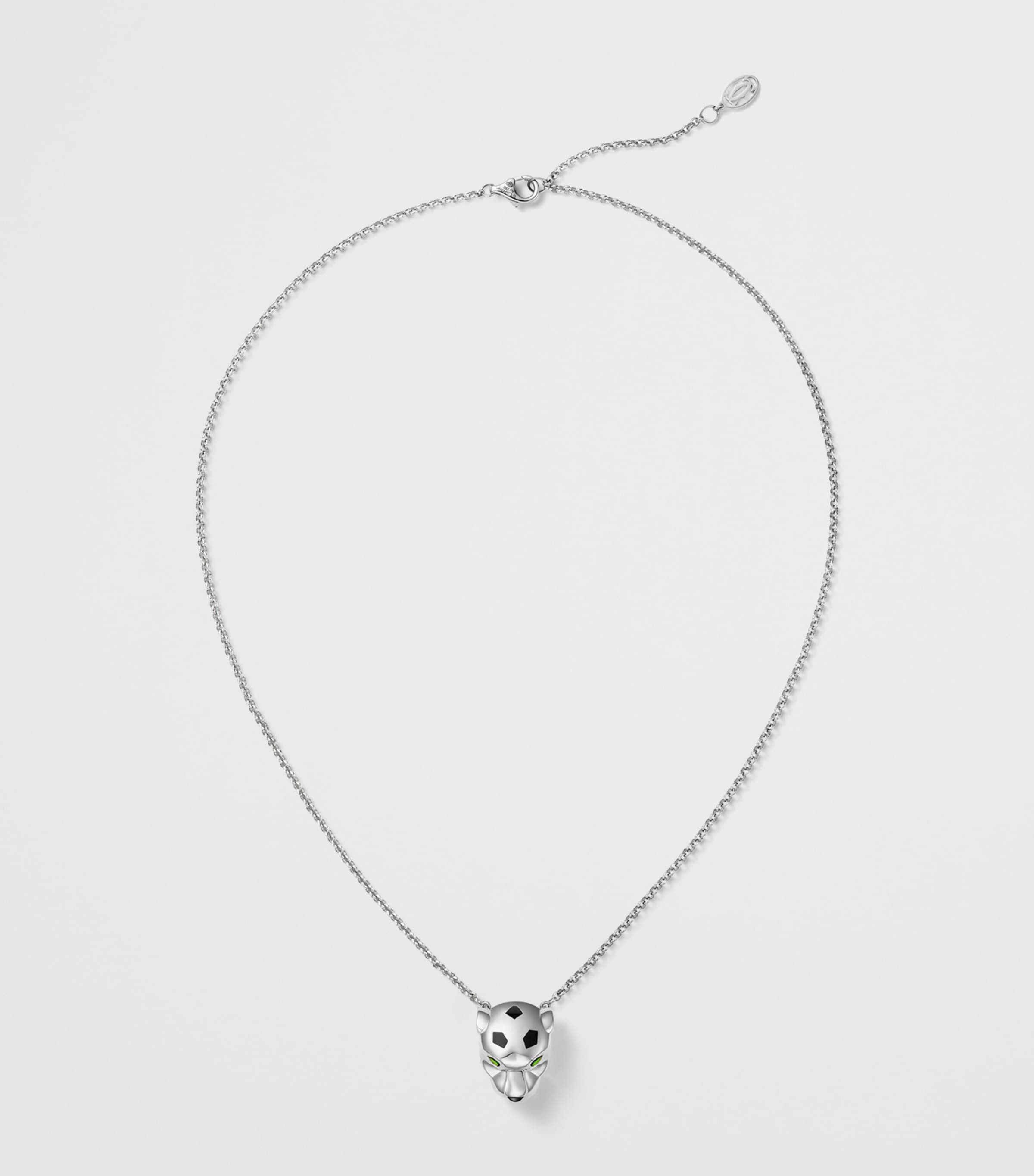 Cartier White Gold, Tsavorite and Onyx Panthère de Cartier Necklace White Gold Image 4