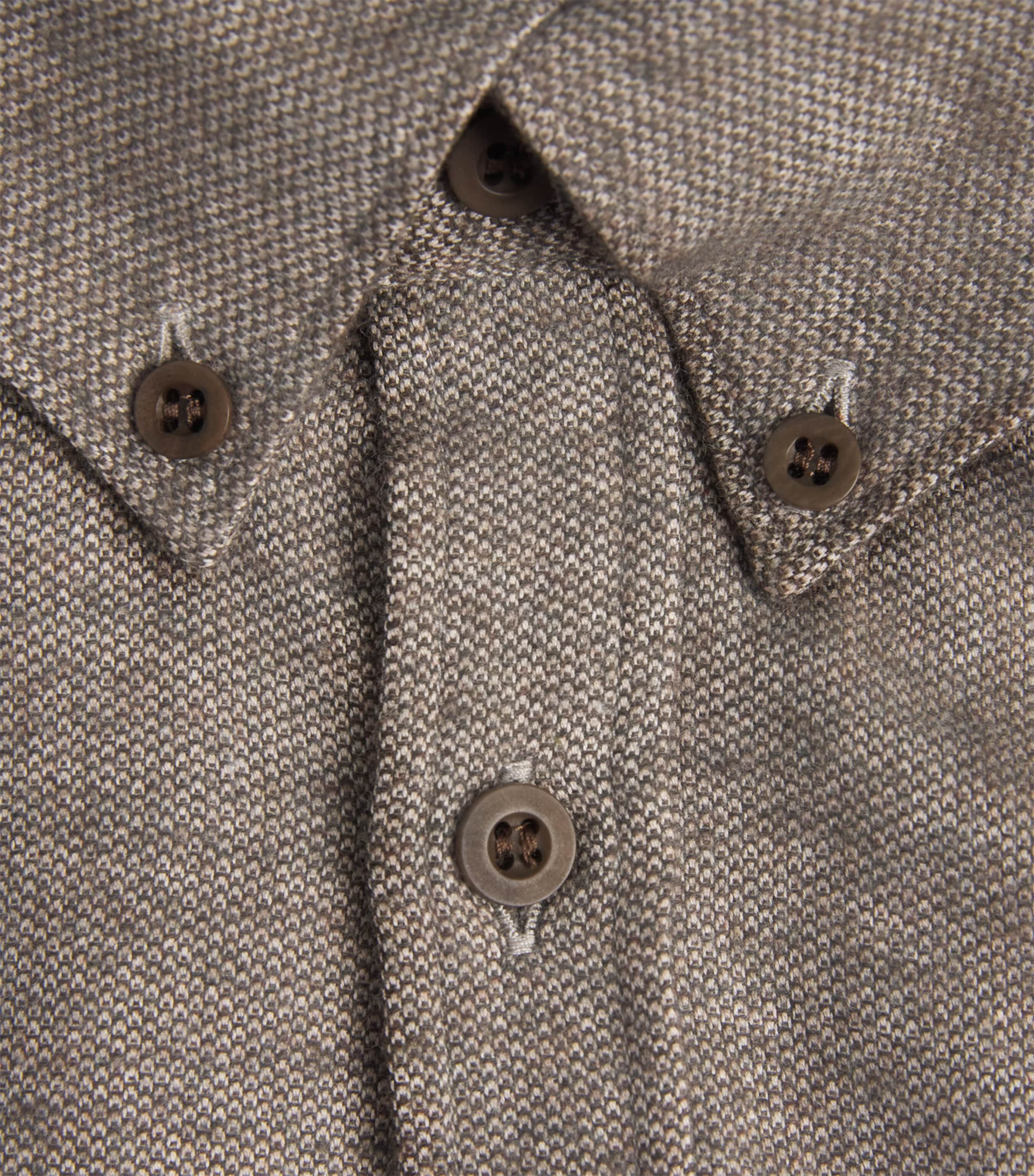 Brushed Cotton Shirt LIGHT BROWN MELANGE Image 2