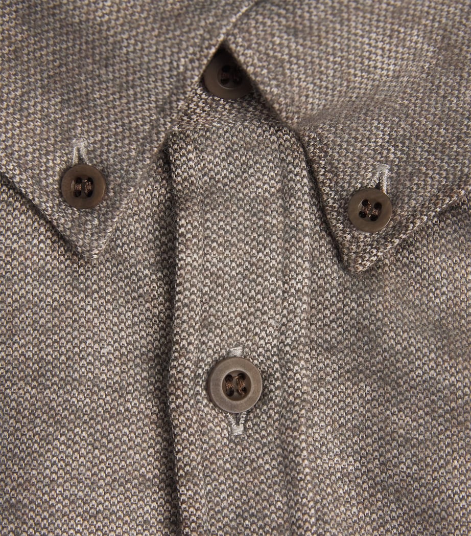 Brushed Cotton Shirt LIGHT BROWN MELANGE Image 2