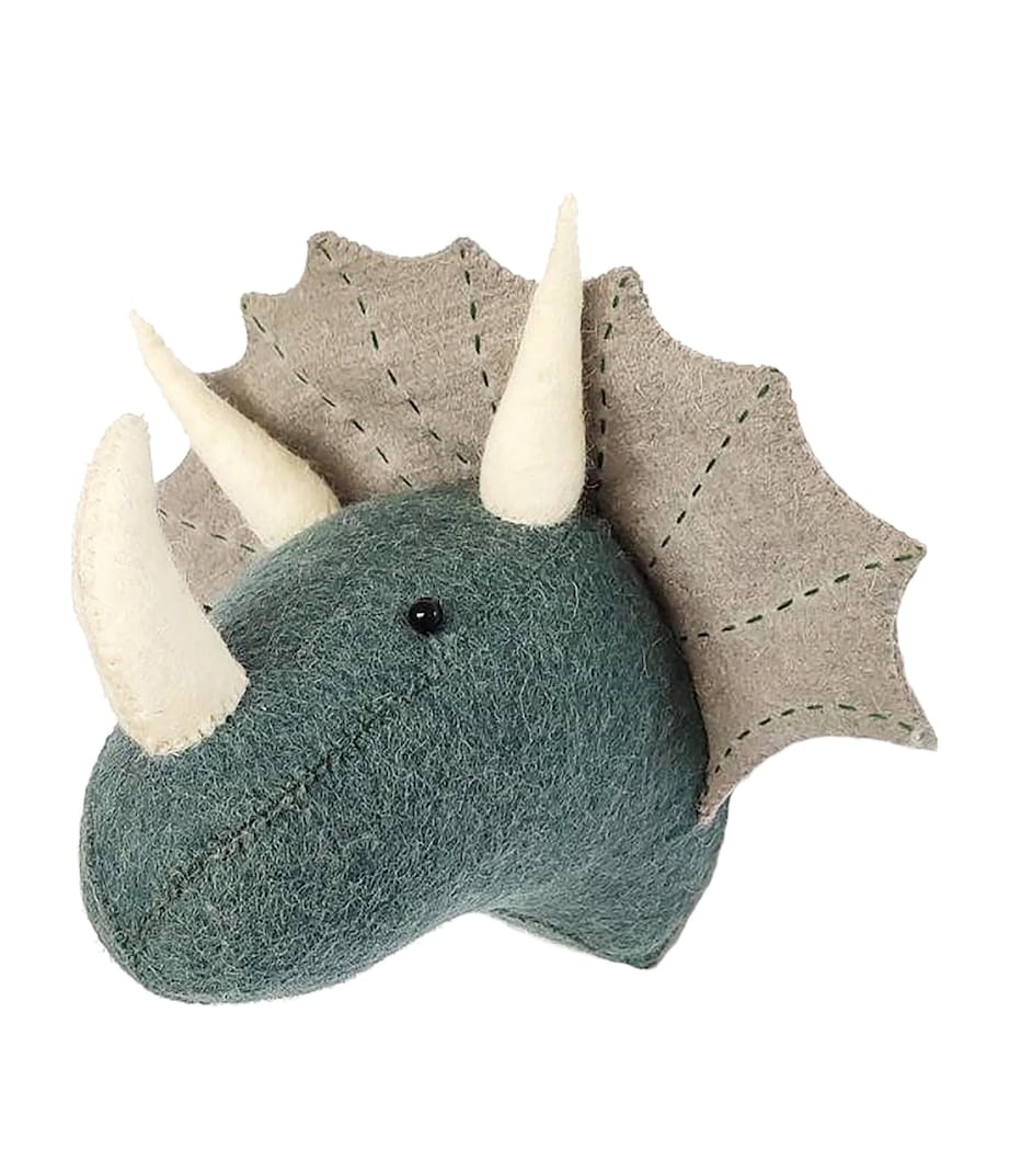 Triceratops Head Wall Decoration (25cm) OS BLUE/BLUE Image 2