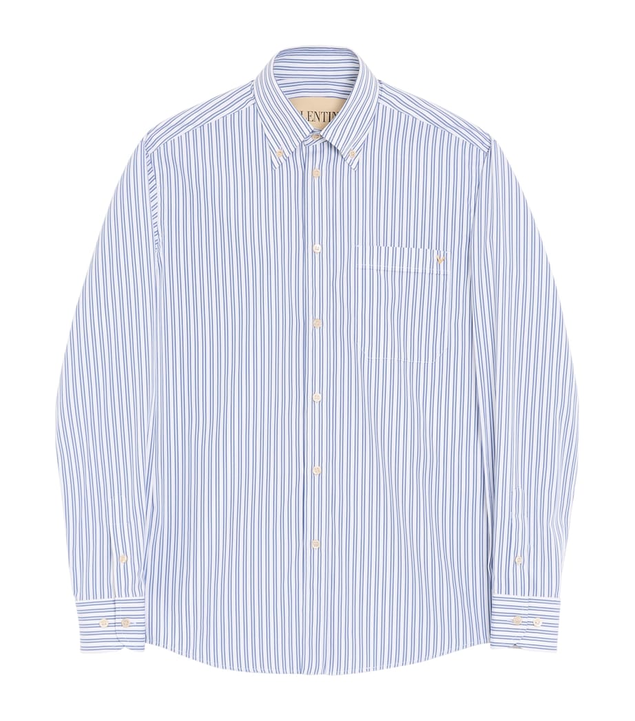 Valentino Mens Cotton Stripe Shirt Image 1