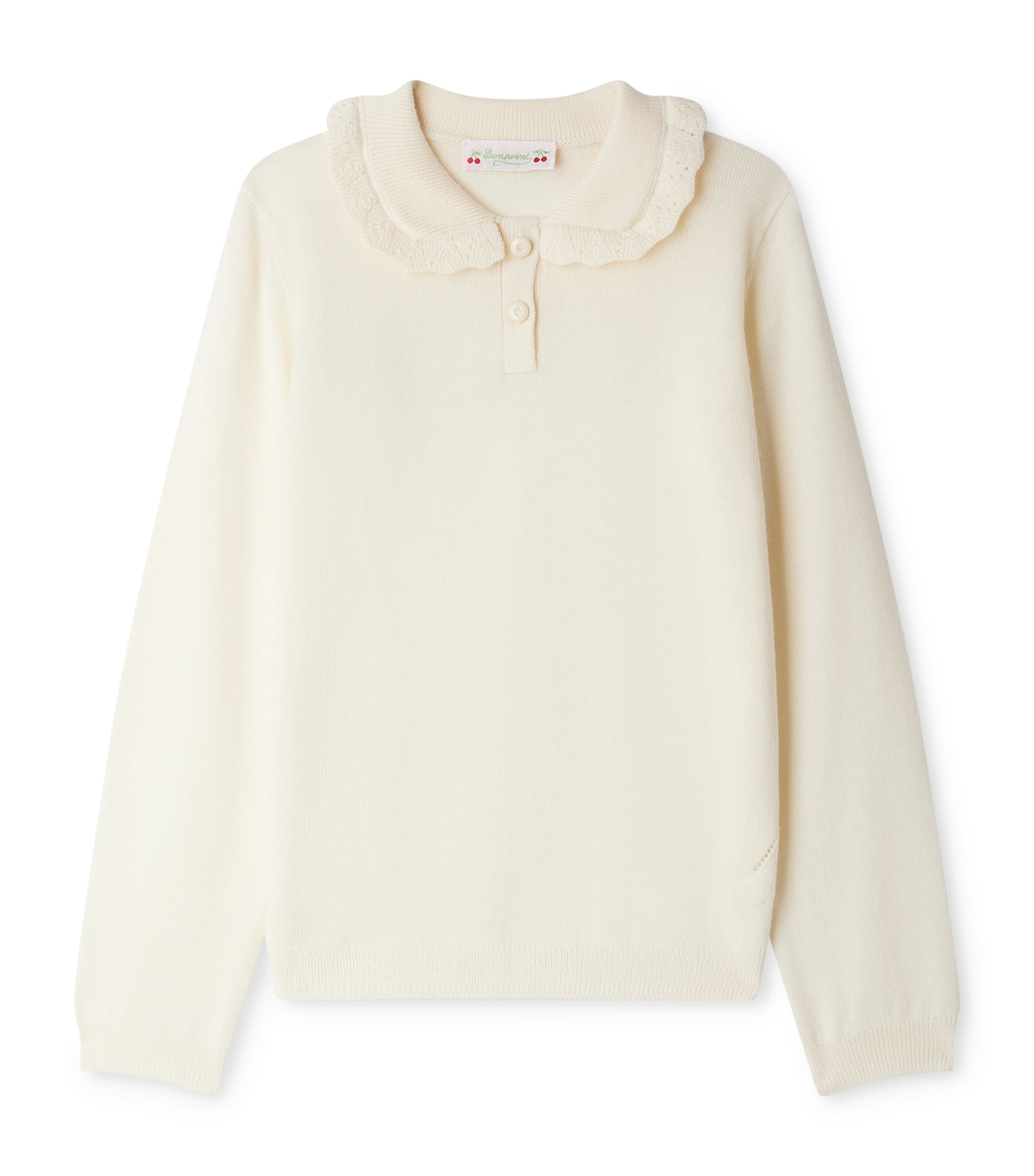 Bonpoint Wool Peter Pan-collar Sweater In White