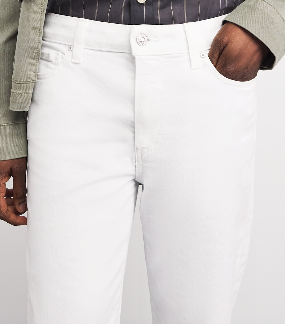 PAIGE Womens Mason Ankle Straight Jeans Crisp White Image 3