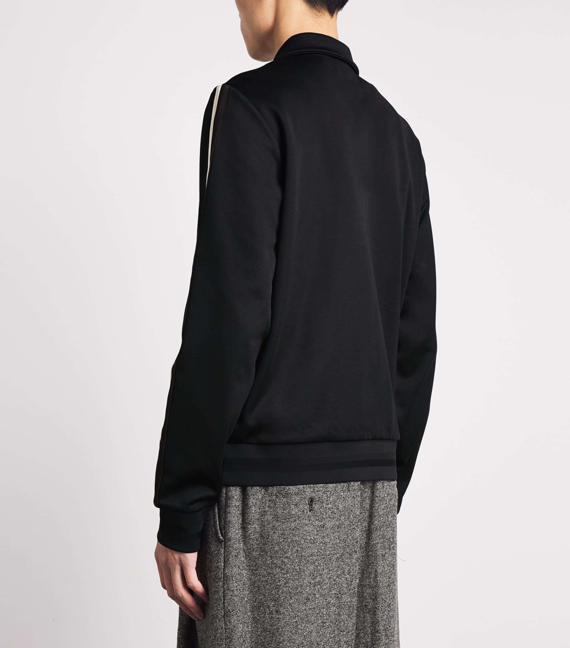 Fred Perry Mens Tipped Tape Track Jacket Black Image 5