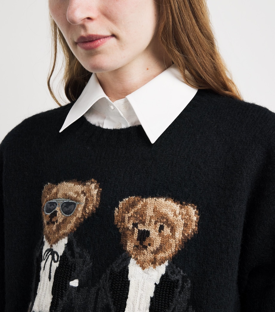 Wool-Blend Ralph and Ricky Bear Sweater POLO BLACK MULTI Image 6