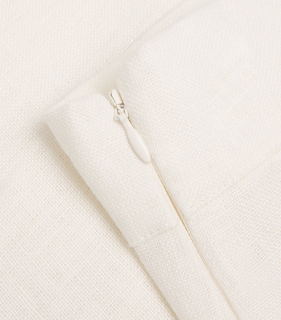 Linen Matilda Midi Skirt CREAM Image 5