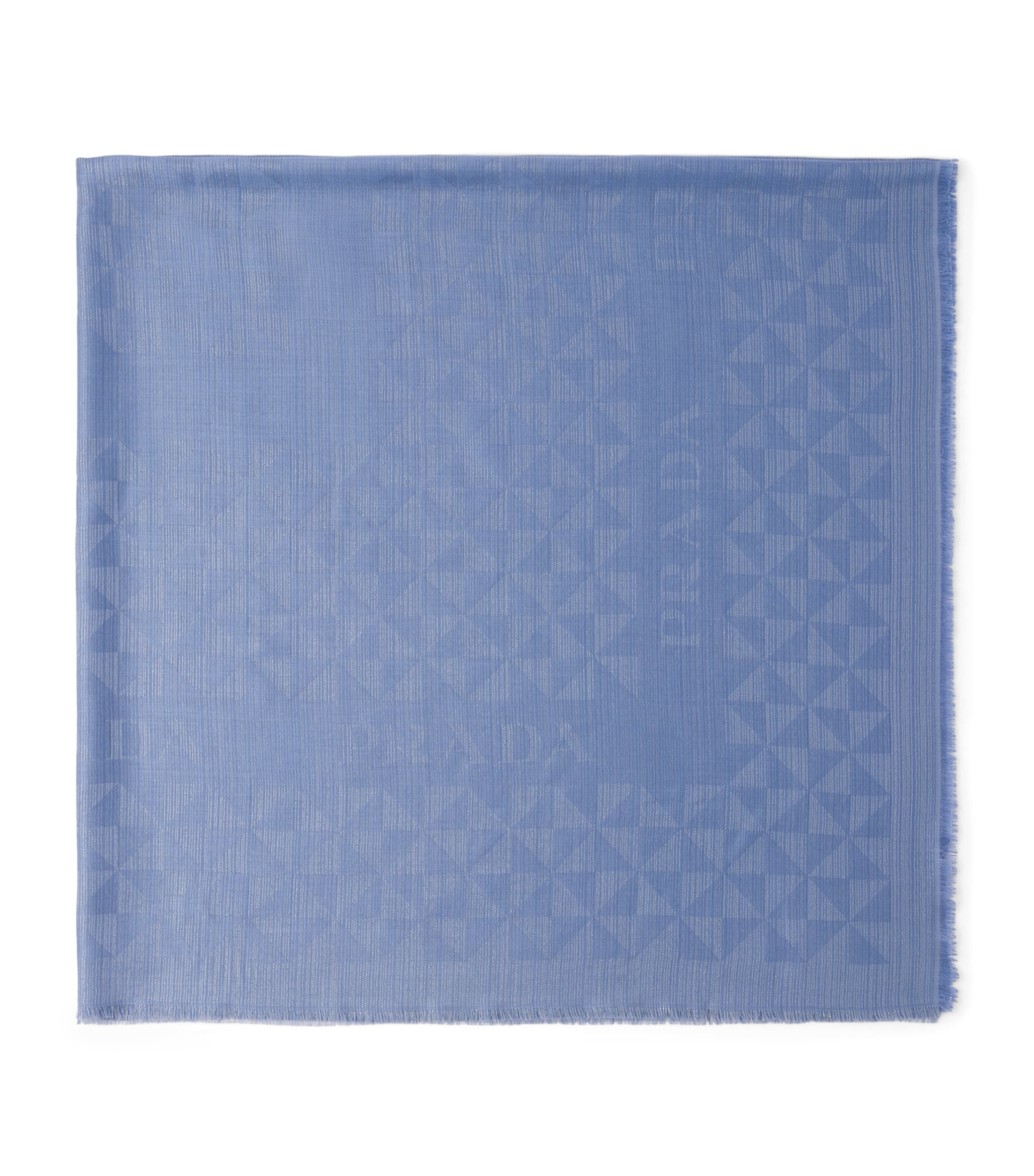 Wool-Silk Jacquard Logo Shawl F0CPJ Image 1