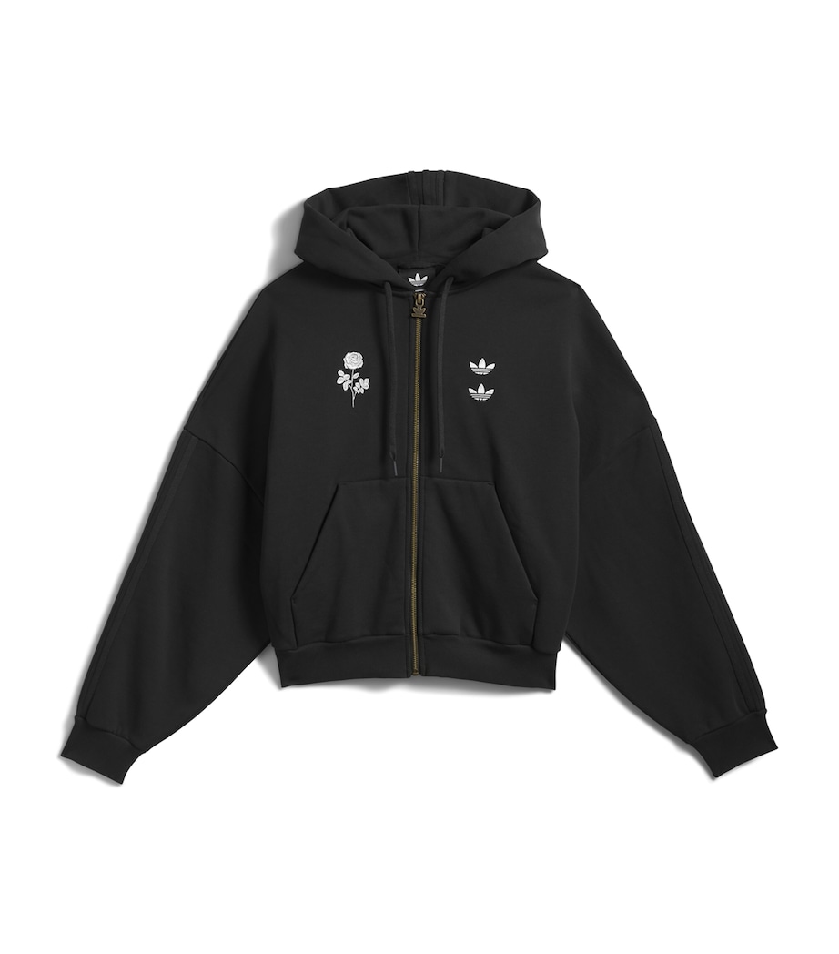 x adidas Originals Zip-Up Hoodie BLACK Image 1