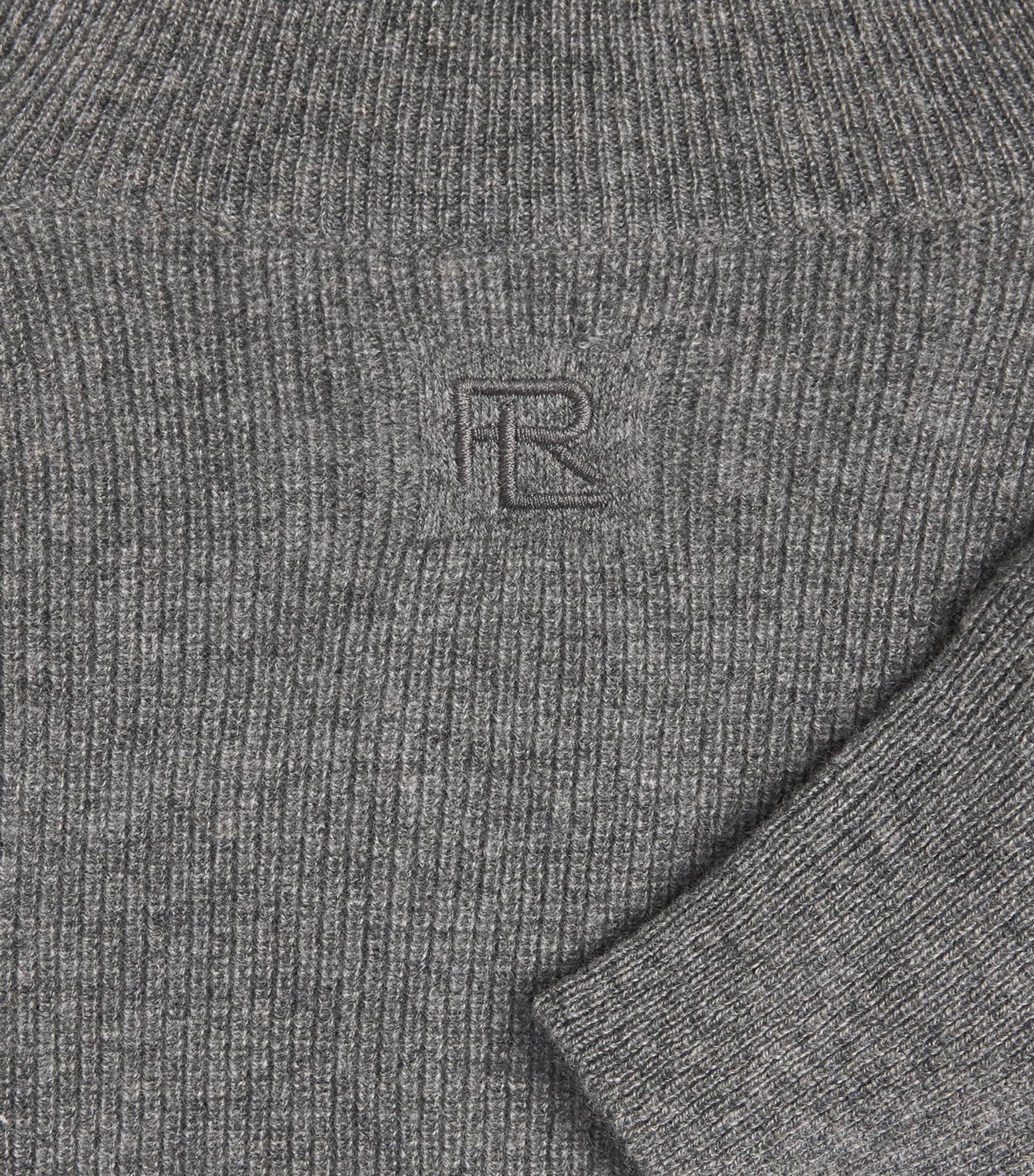 Ralph Lauren Purple Label Grey Cashmere Half-Zip Sweater | Harrods US