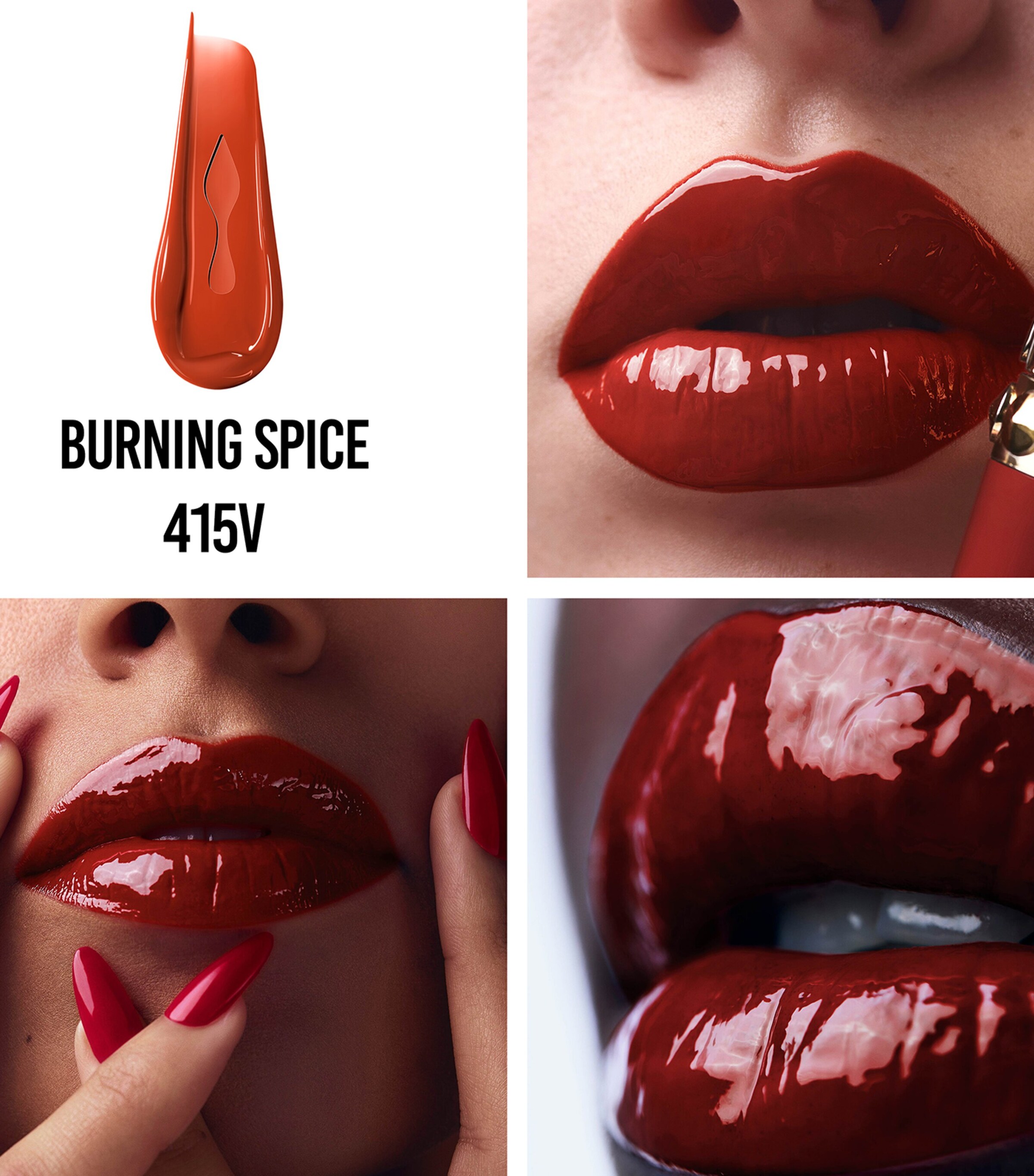 Rouge Stiletto Glossy Shine Vinyl Lip Gloss 415V BURNING SPICE Image 2
