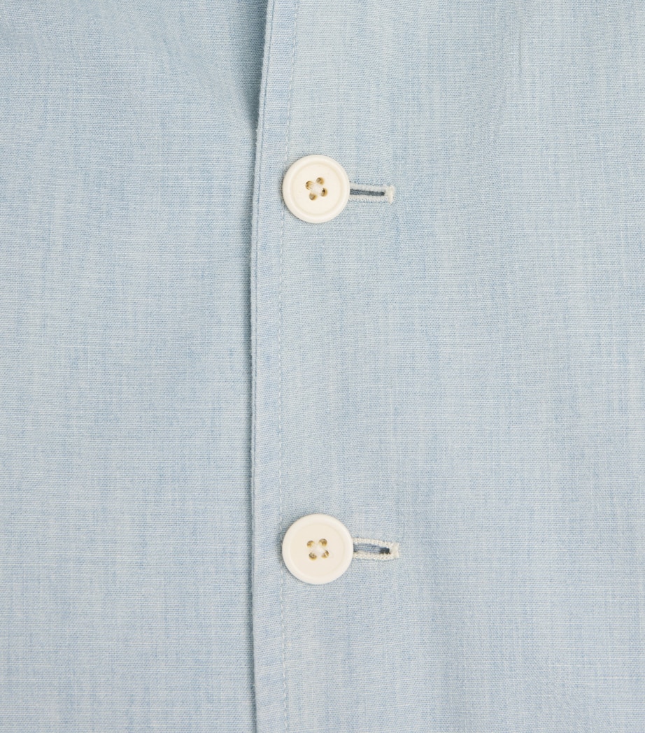 Polo Ralph Lauren Mens Linen Single-Breasted Blazer Chambray Image 6