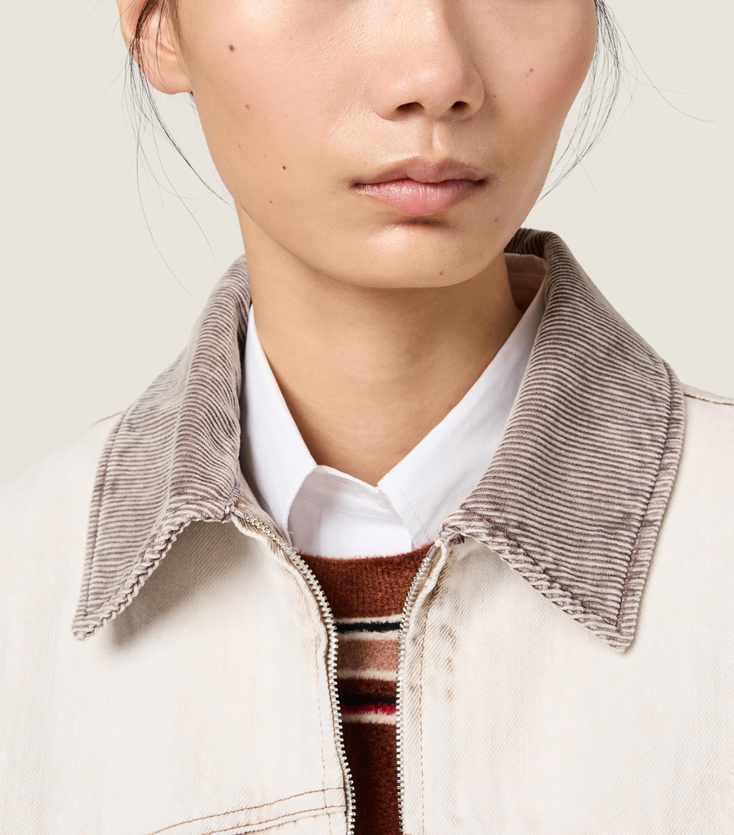 Miu Miu Womens Denim Blouson Jacket Image 5