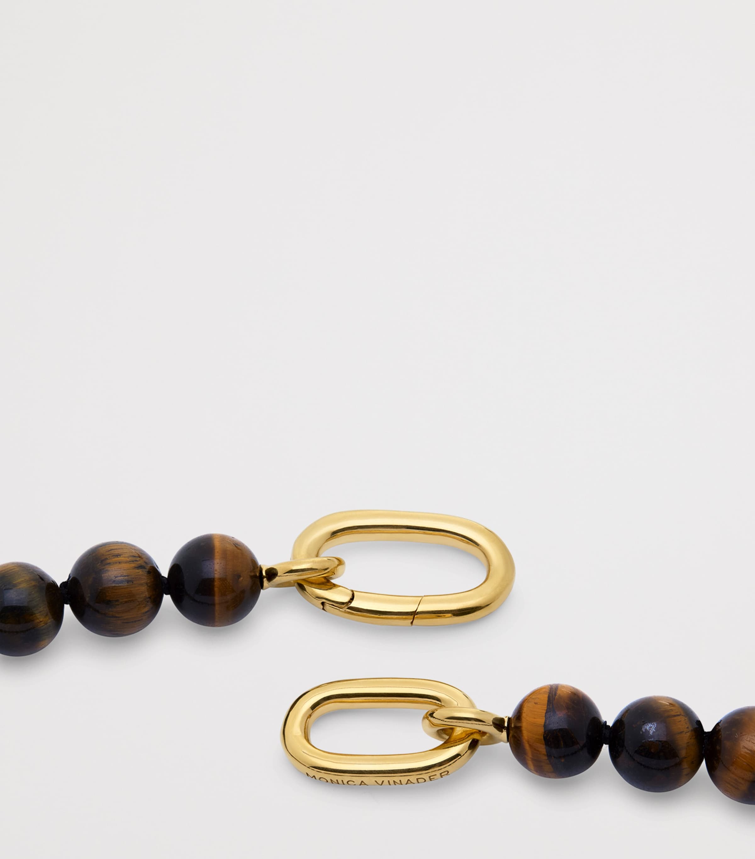 Monica Vinader Gold Vermeil and Tiger’s Eye Kate Young Bead Necklace Gold Vermeil Image 3