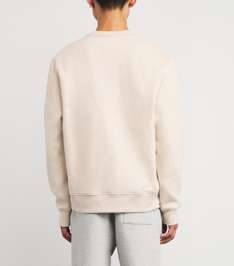 Cotton Varsity Logo Sweatshirt ECRU CHINE / ROUGE Image 4