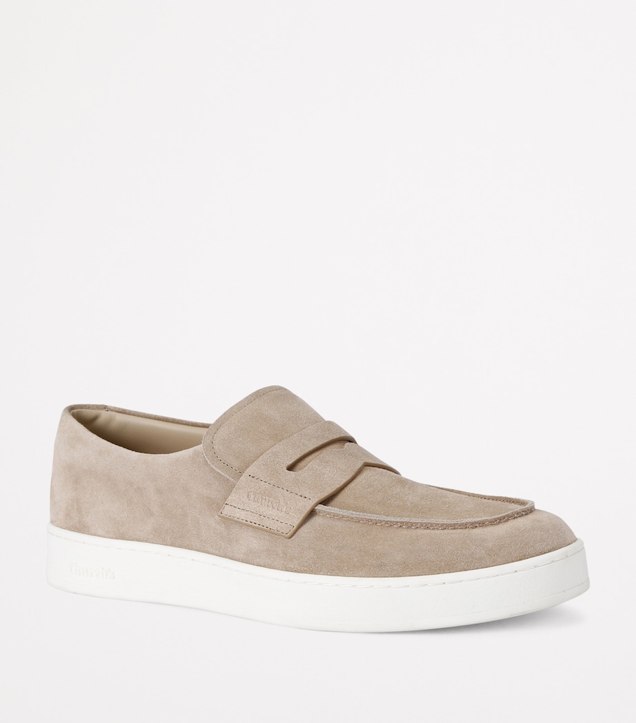 Church's Mens Suede Nailsea Loafers Beige Image 3