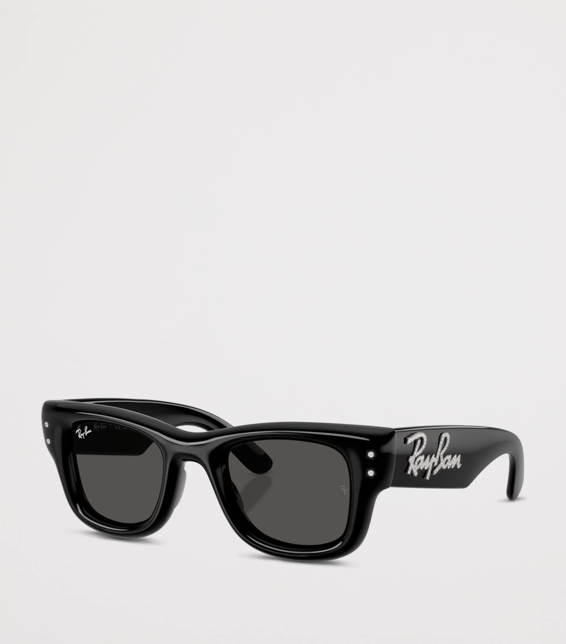 Ray-Ban Puffer Crystal Edition Wayfarer Sunglasses Black Image 2